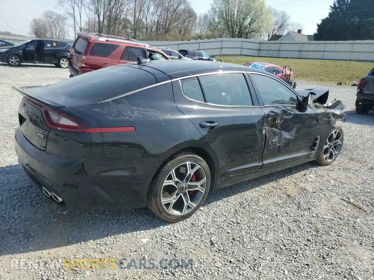 3 Photograph of a damaged car KNAE35LC3K6047357 KIA STINGER 2019
