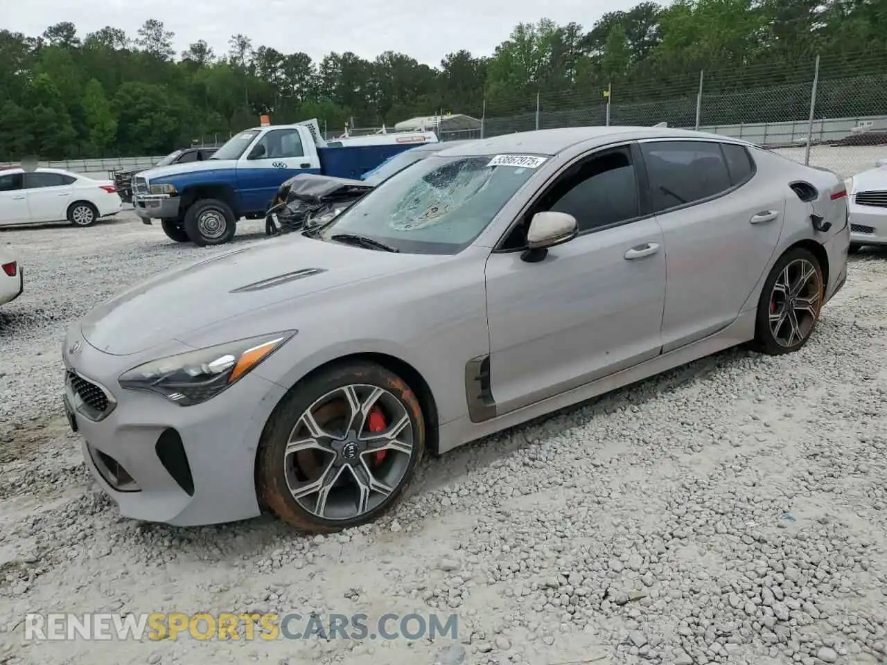 1 Photograph of a damaged car KNAE35LC5K6058506 KIA STINGER 2019
