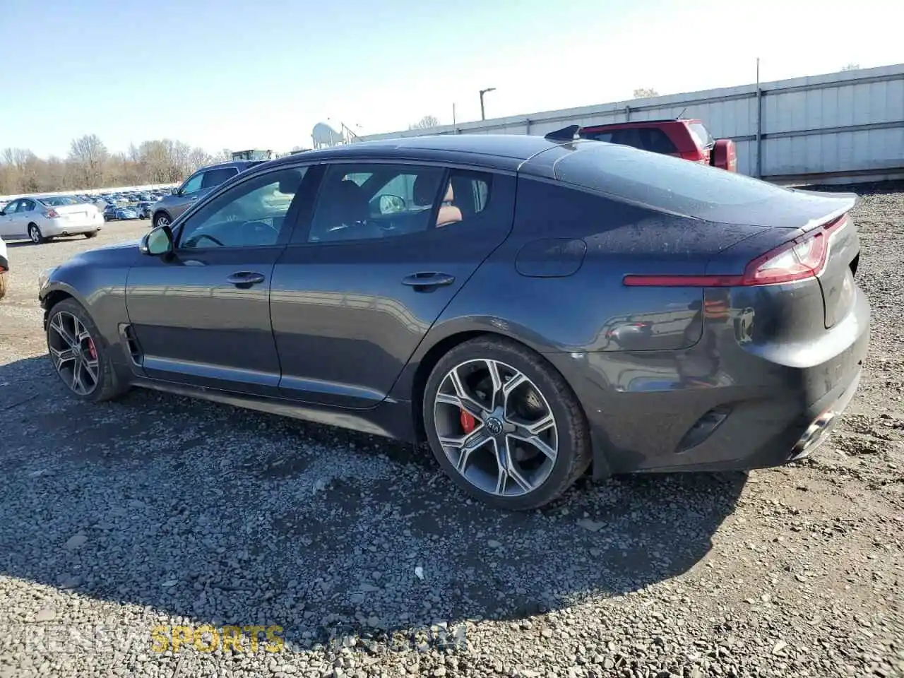 2 Photograph of a damaged car KNAE45LCXM6090240 KIA STINGER 2021