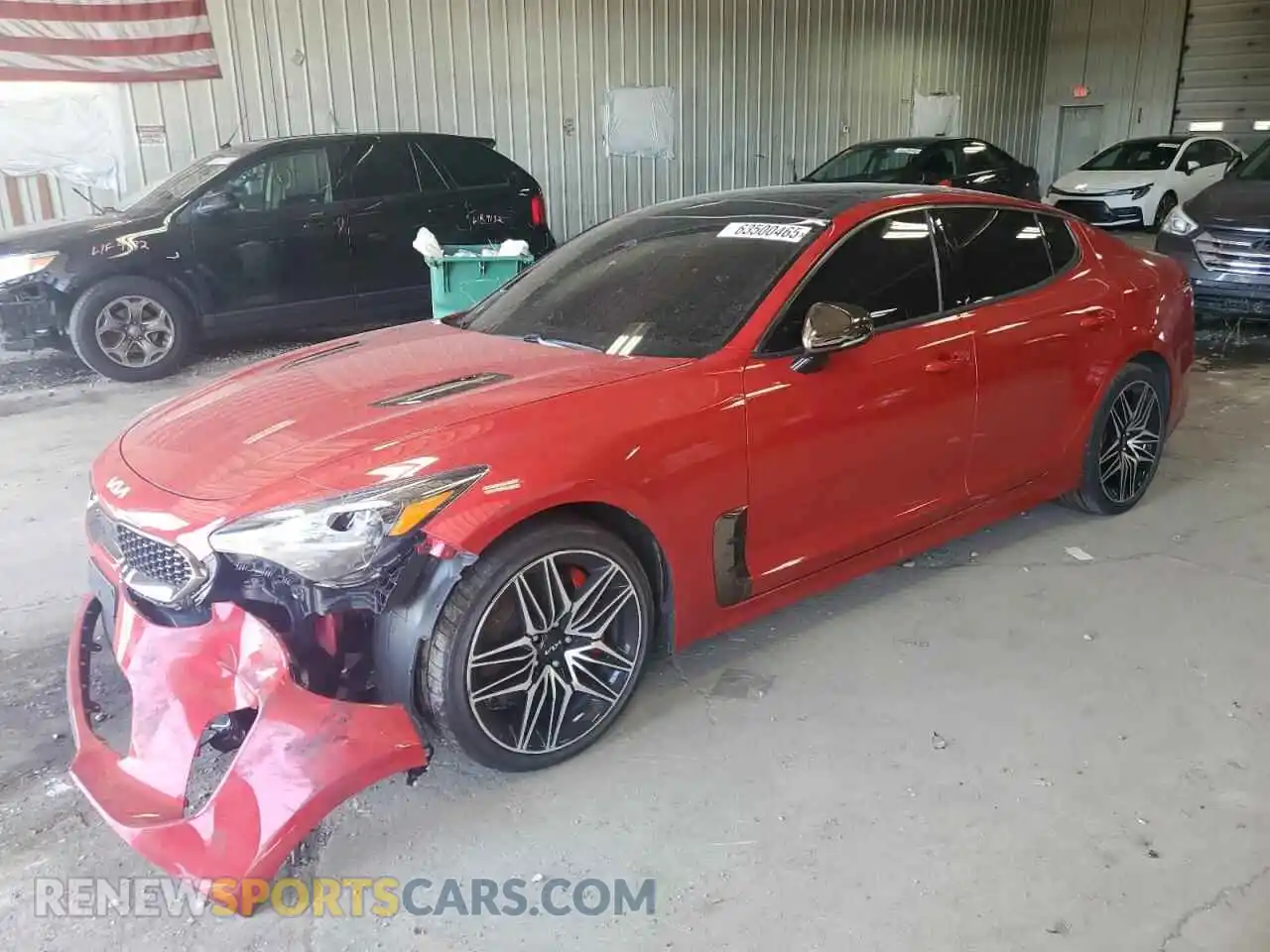 1 Photograph of a damaged car KNAE45LC3N6104898 KIA STINGER 2022