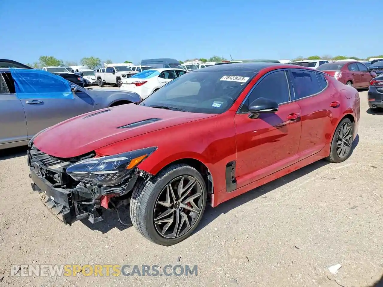 1 Photograph of a damaged car KNAE35LD2P6126566 KIA STINGER 2023