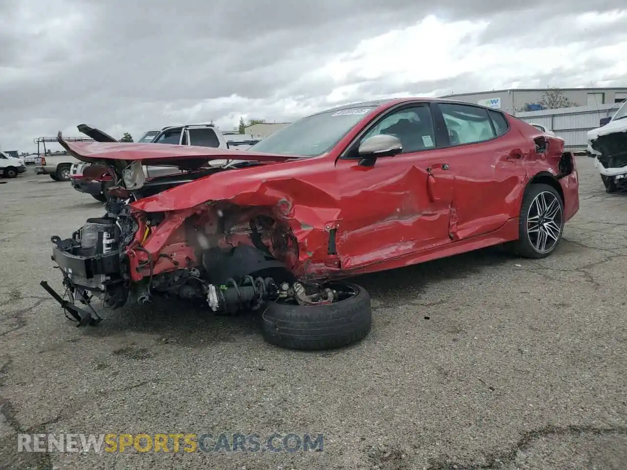 1 Photograph of a damaged car KNAE55LC0P6135963 KIA STINGER 2023