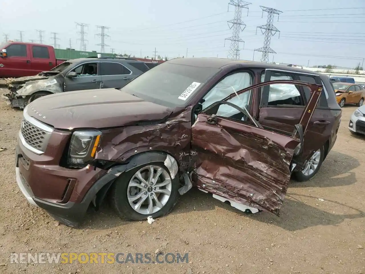 1 Photograph of a damaged car 5XYP2DHC7MG177322 KIA TELLURIDE 2021