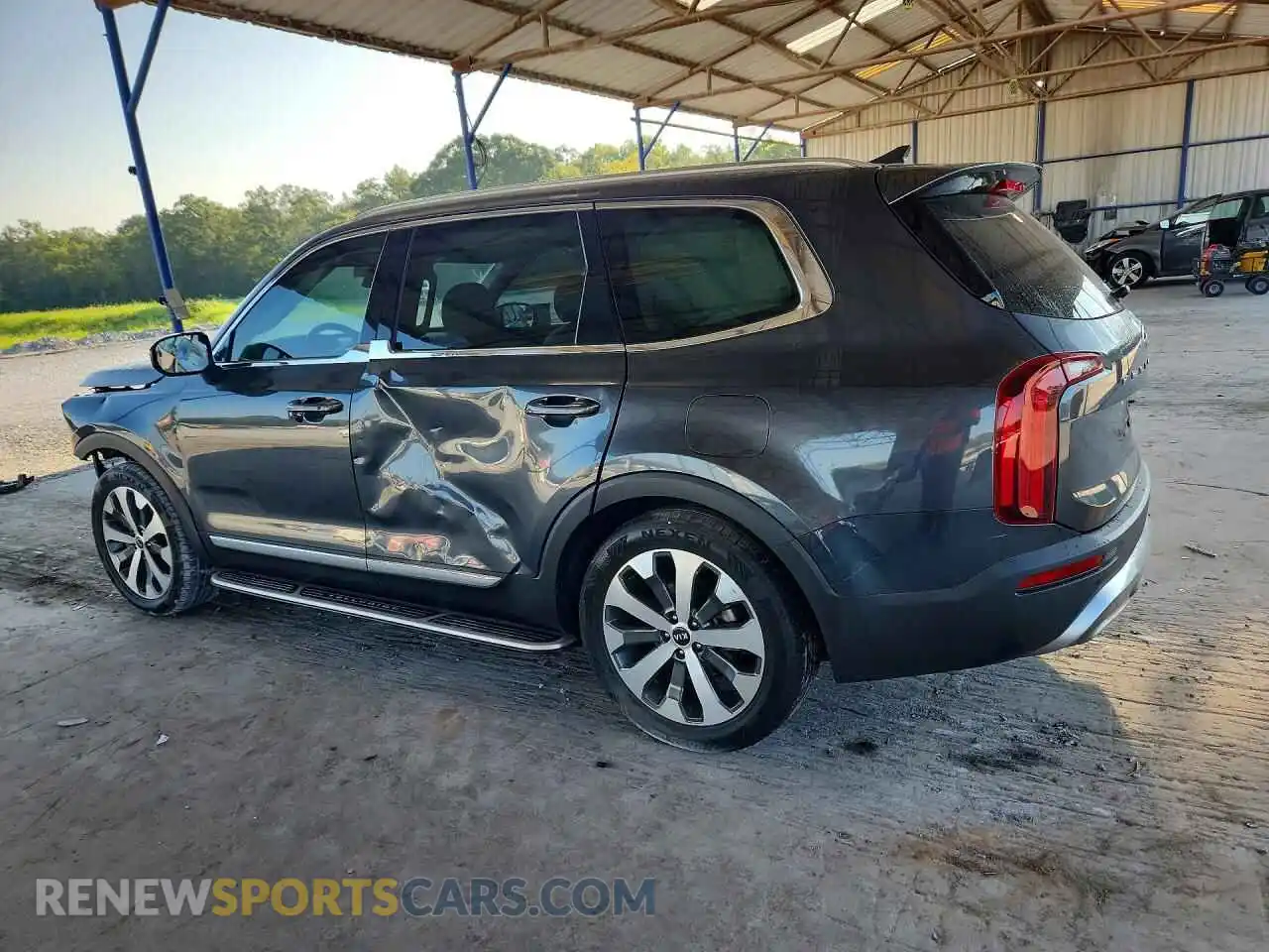 2 fotografías del automóvil dañado 5XYP34HC2MG125206 KIA TELLURIDE 2021