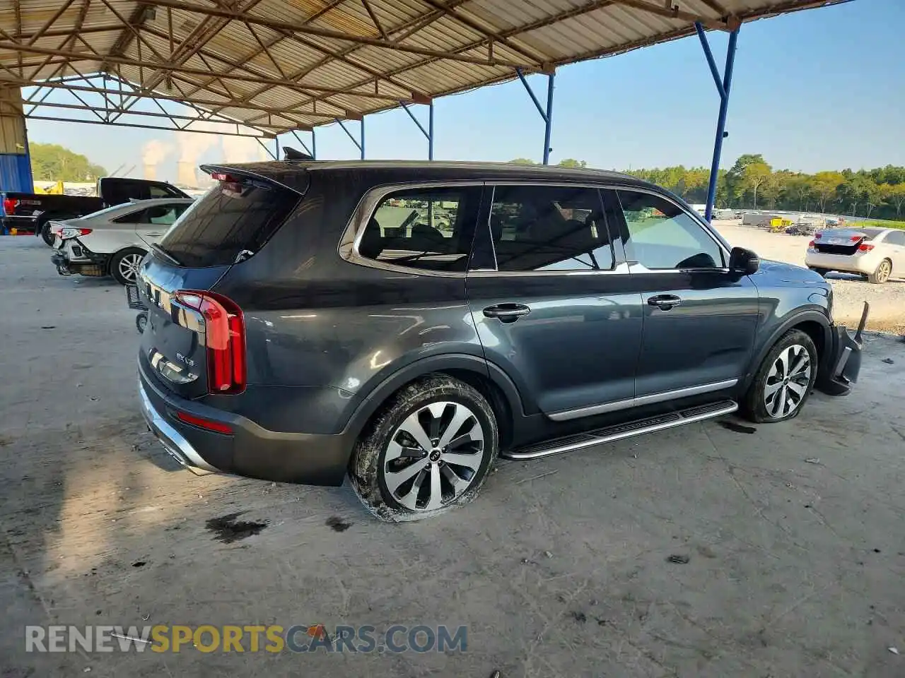 3 fotografías del automóvil dañado 5XYP34HC2MG125206 KIA TELLURIDE 2021