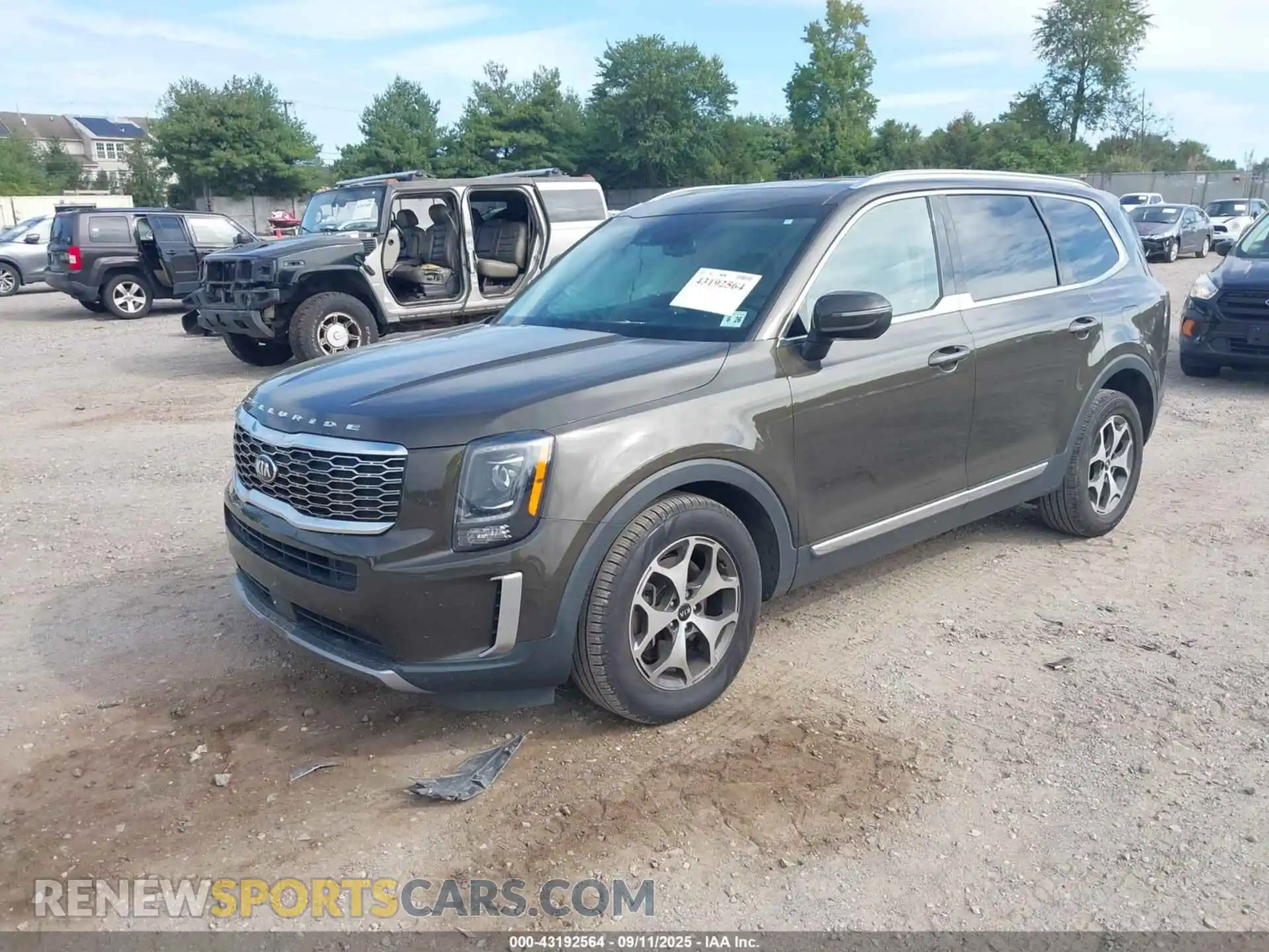 2 Photograph of a damaged car 5XYP34HC4MG174133 KIA TELLURIDE 2021