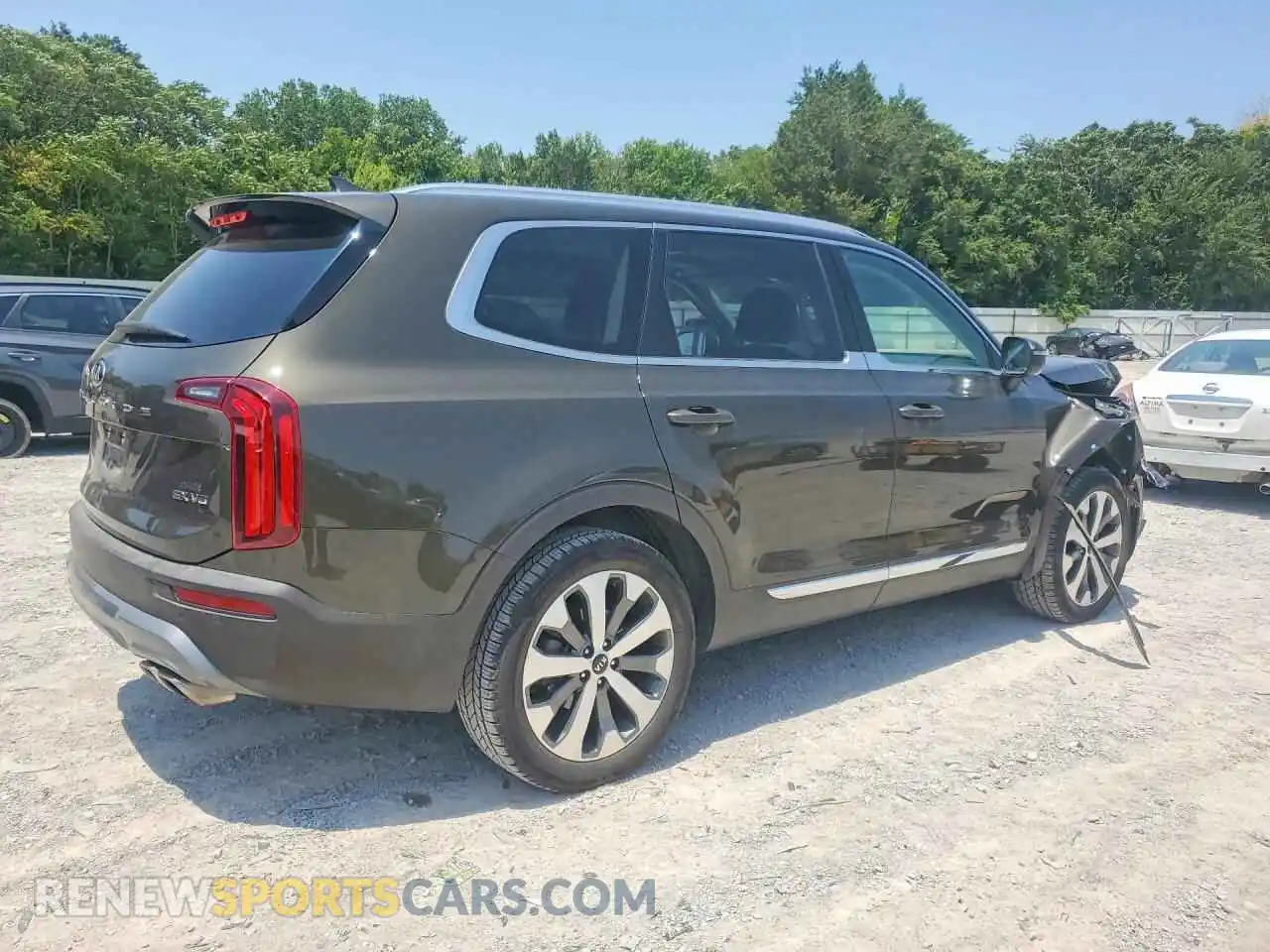 3 fotografías del automóvil dañado 5XYP34HC8MG174720 KIA TELLURIDE 2021