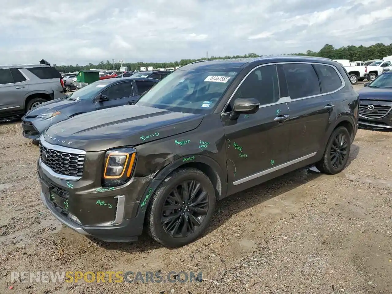 1 Photograph of a damaged car 5XYP54HC7MG134672 KIA TELLURIDE 2021