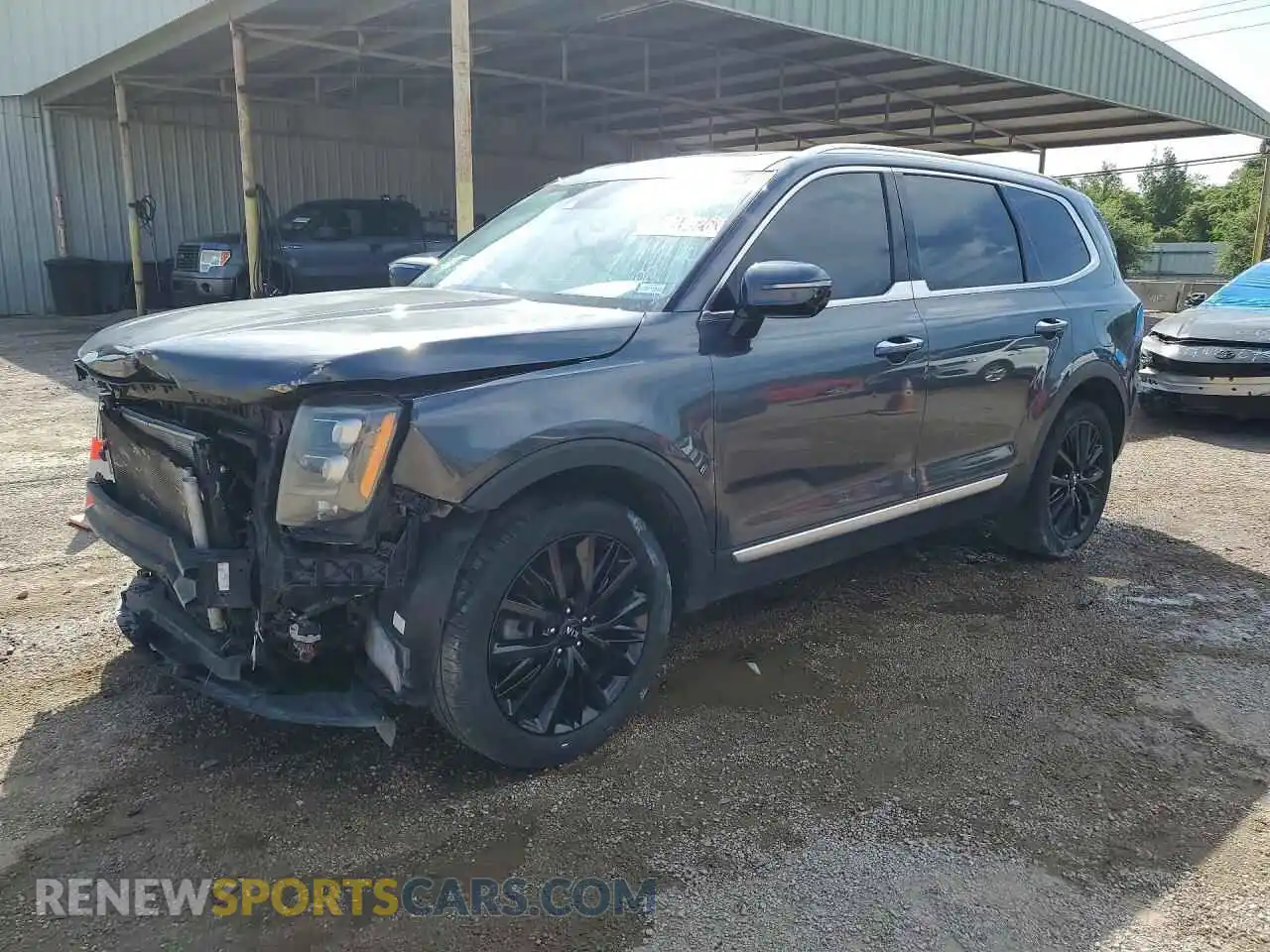 1 Photograph of a damaged car 5XYP54HC9MG129473 KIA TELLURIDE 2021