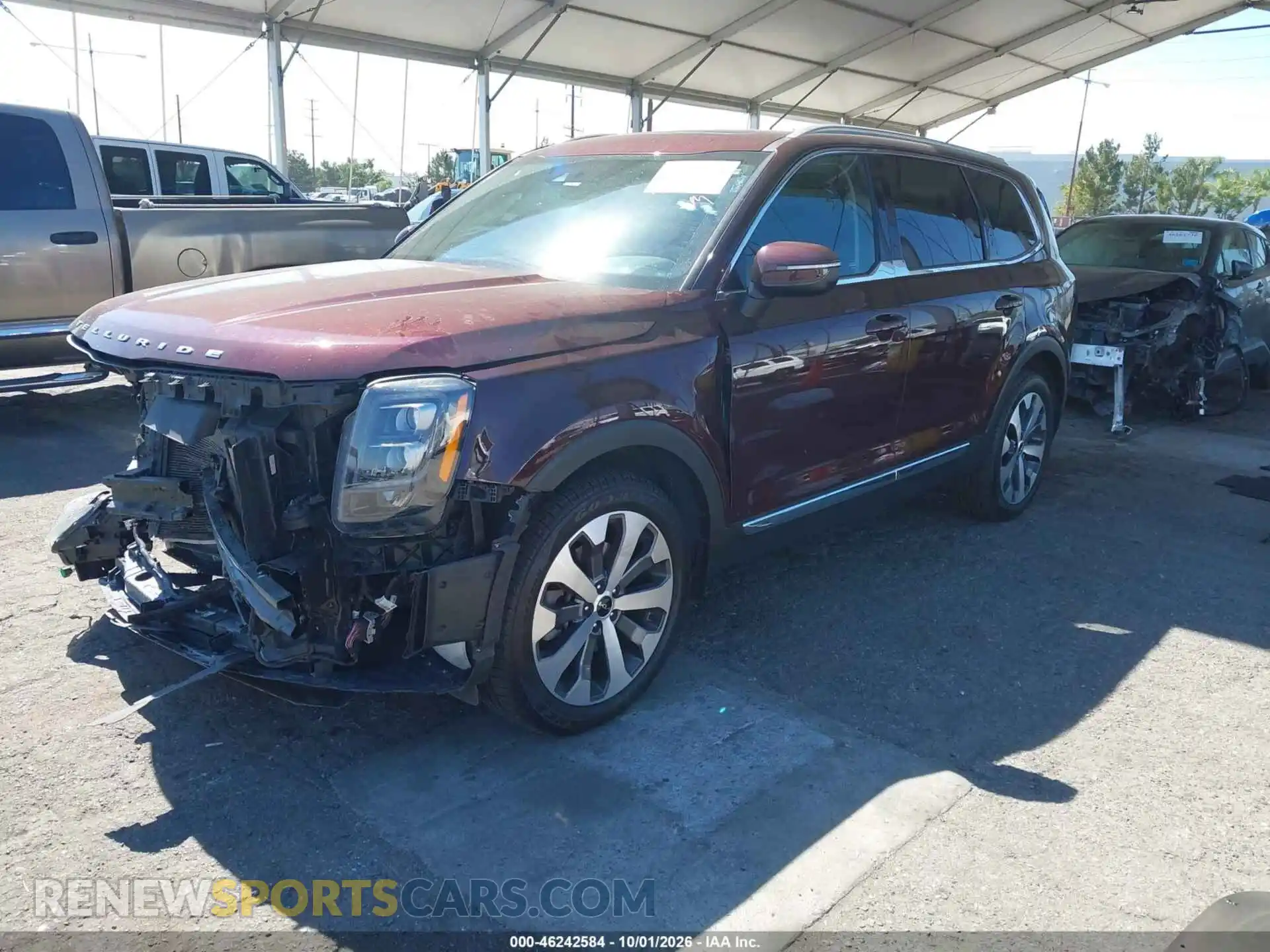 2 Photograph of a damaged car 5XYP3DHC5NG221171 KIA TELLURIDE 2022
