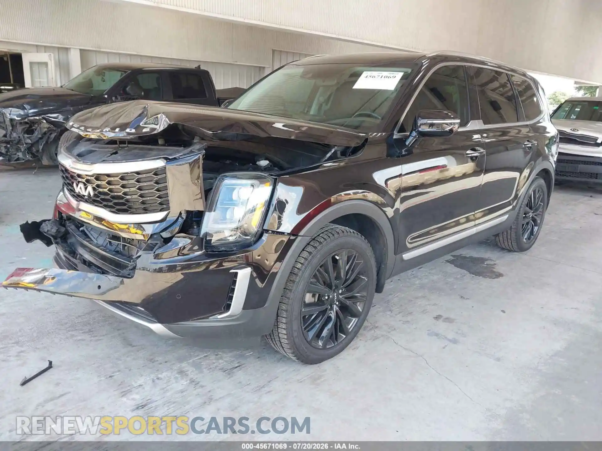 2 Photograph of a damaged car 5XYP54HCXNG275639 KIA TELLURIDE 2022