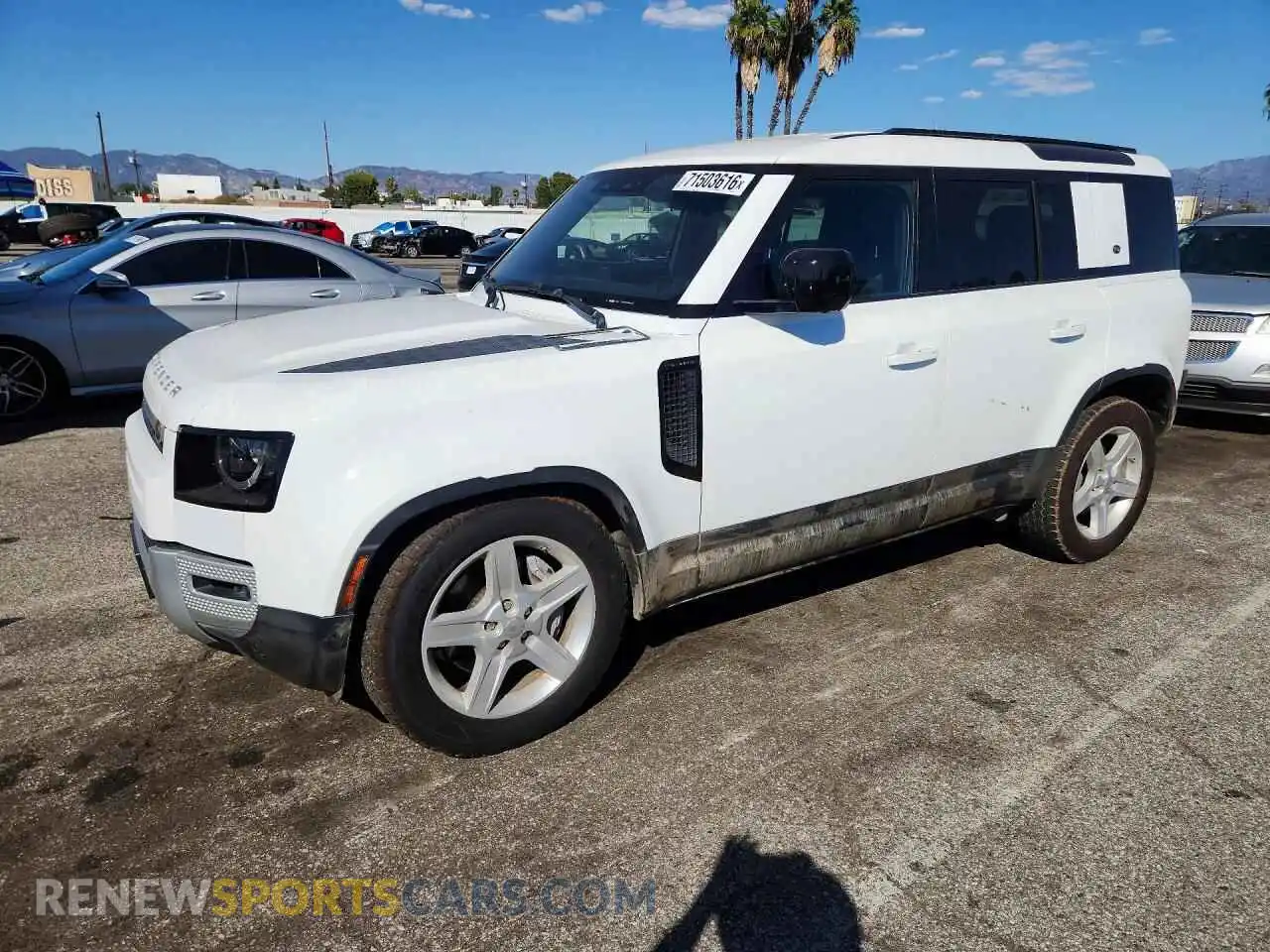 1 fotografías del automóvil dañado SALEPERU9M2037362 LAND ROVER DEFENDER 2021