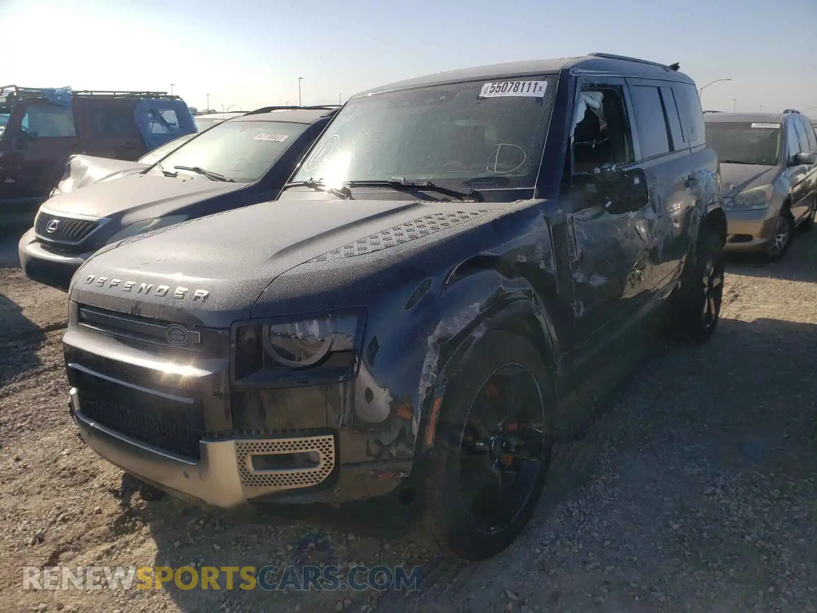 2 Photograph of a damaged car SALEX7RU1M2061621 LAND ROVER DEFENDER 2021
