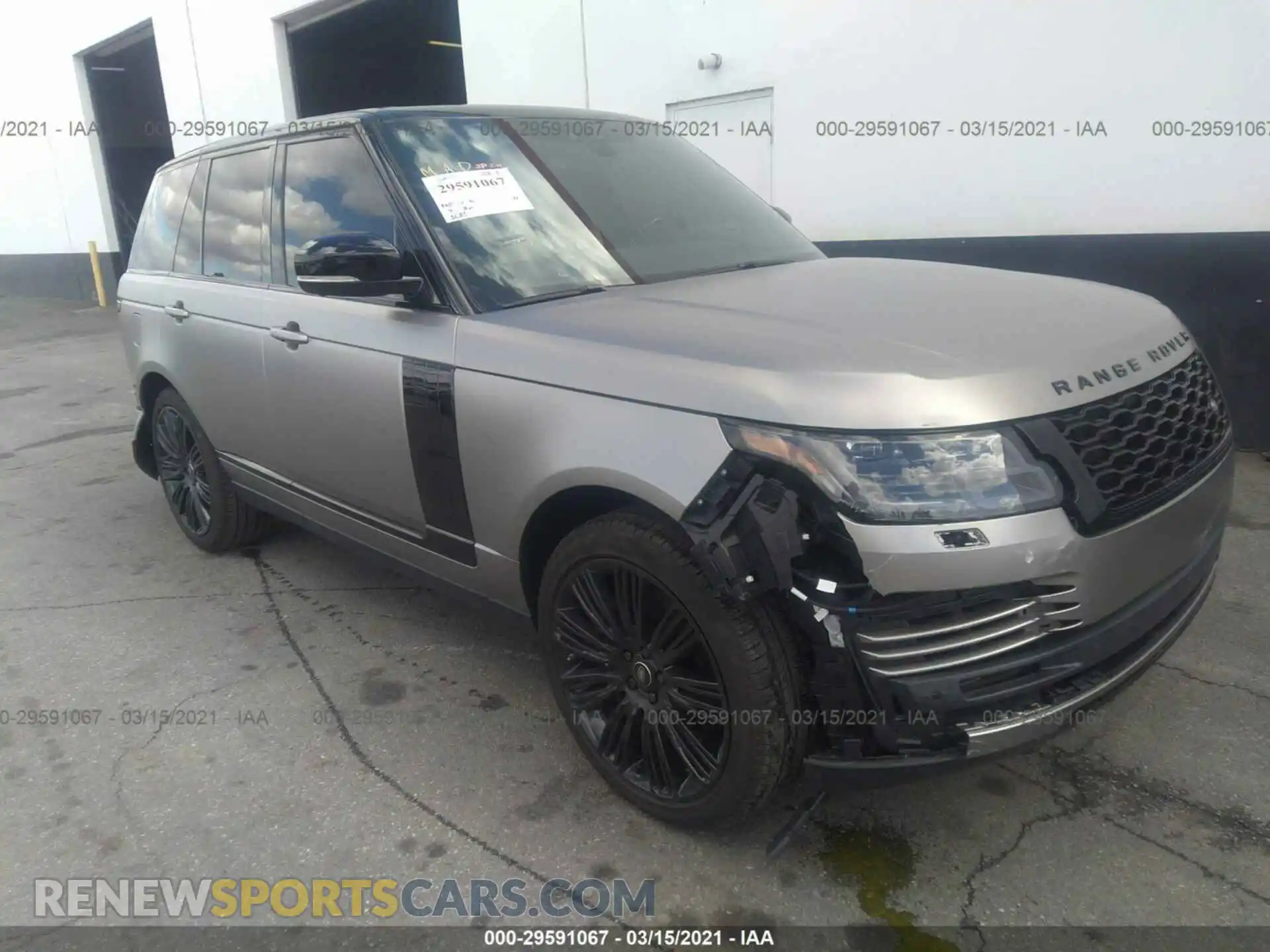 1 Фотография поврежденного автомобиля SALGS2SE9MA421320 LAND ROVER RANGE ROVER 2021