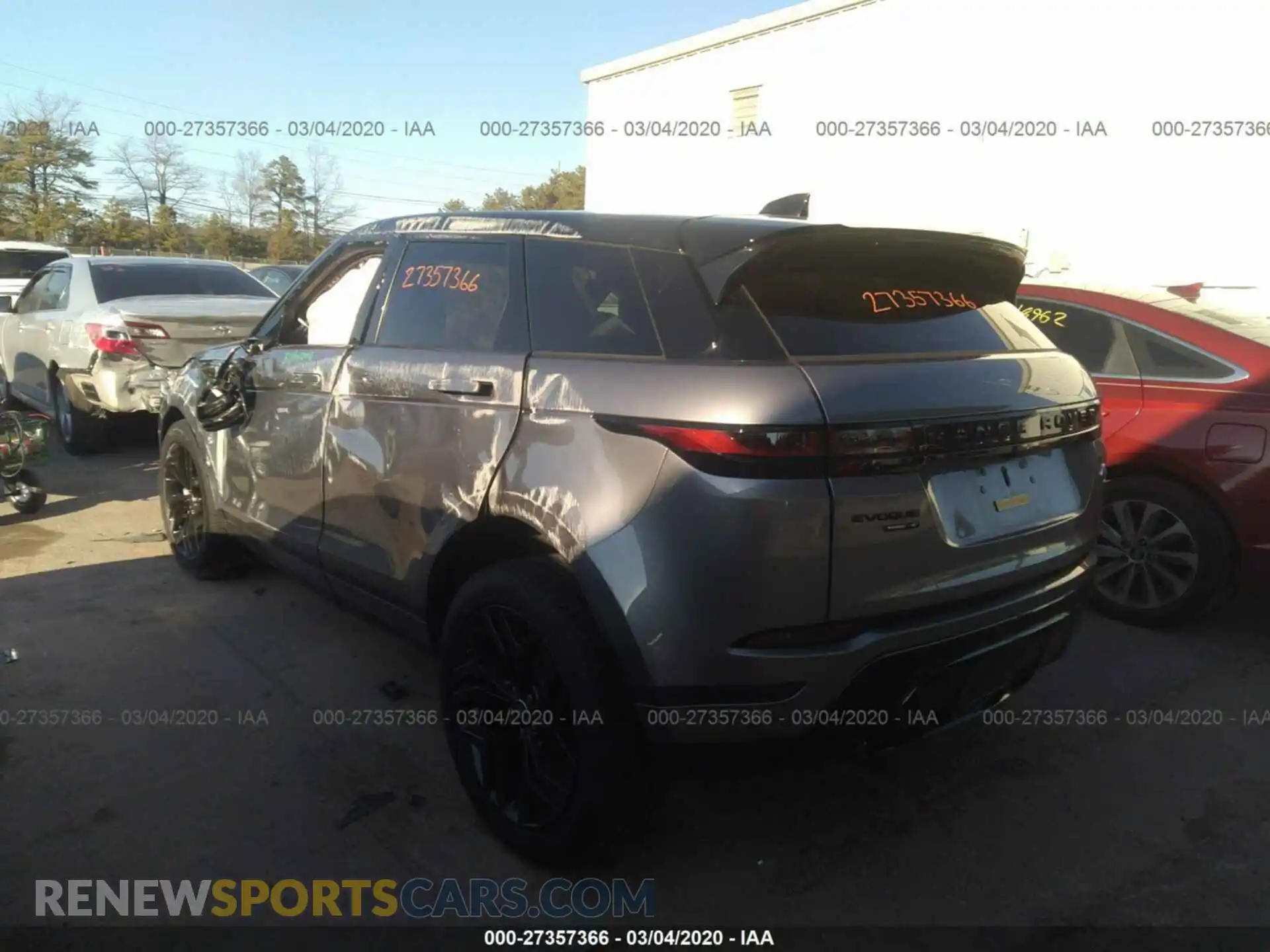 3 Photograph of a damaged car SALZJ2FX1LH074398 LAND ROVER RANGE ROVER EVOQU 2020