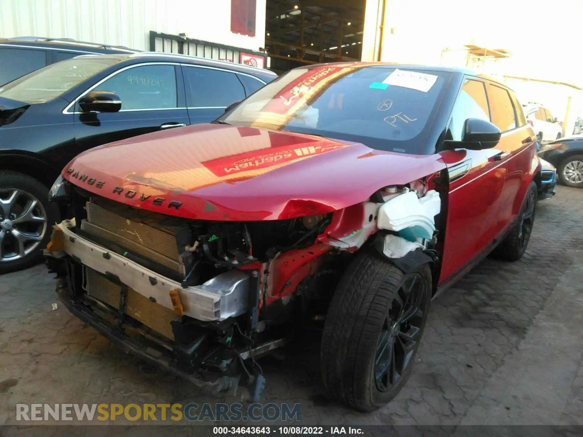 2 Photograph of a damaged car 00LZJ2FXXLH079048 LAND ROVER RANGE ROVER EVOQUE 2020