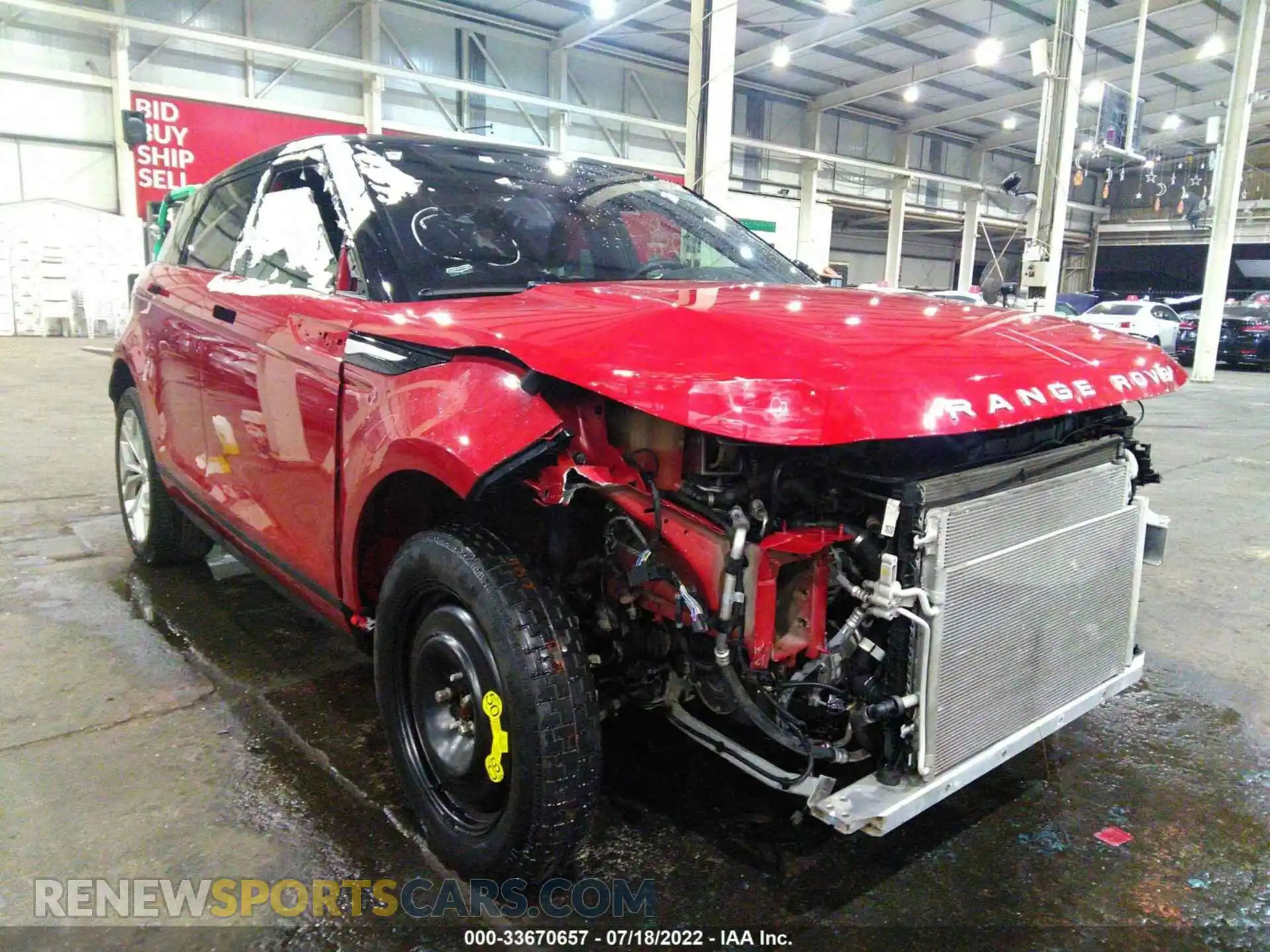 1 Photograph of a damaged car 00LZP2FX2LH028920 LAND ROVER RANGE ROVER EVOQUE 2020