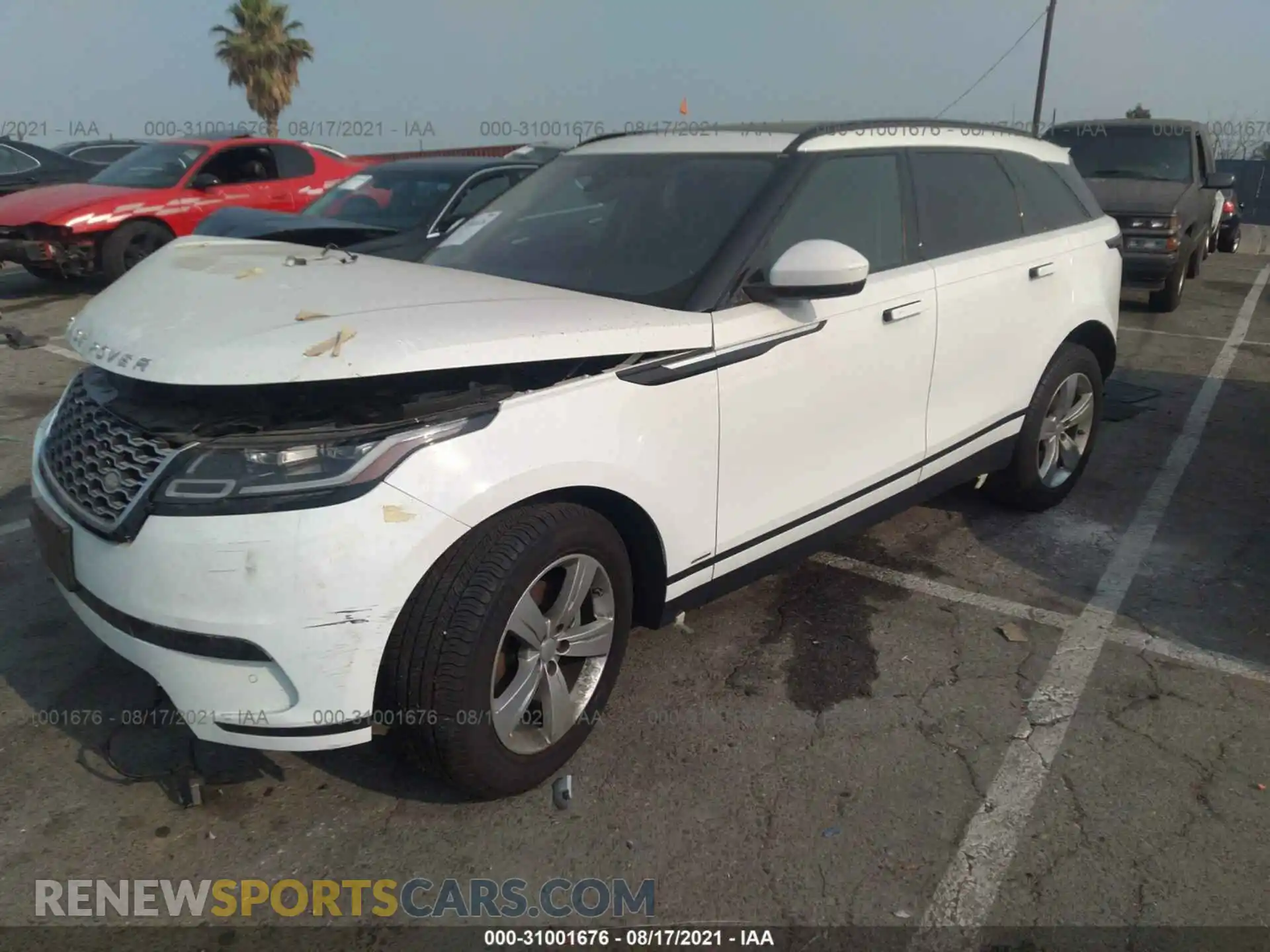 2 Photograph of a damaged car SALYB2EX7KA781572 LAND ROVER RANGE ROVER VELAR 2019