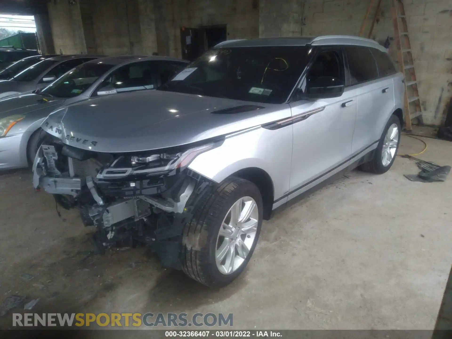 2 fotografías del automóvil dañado SALYL2EX9KA220934 LAND ROVER RANGE ROVER VELAR 2019