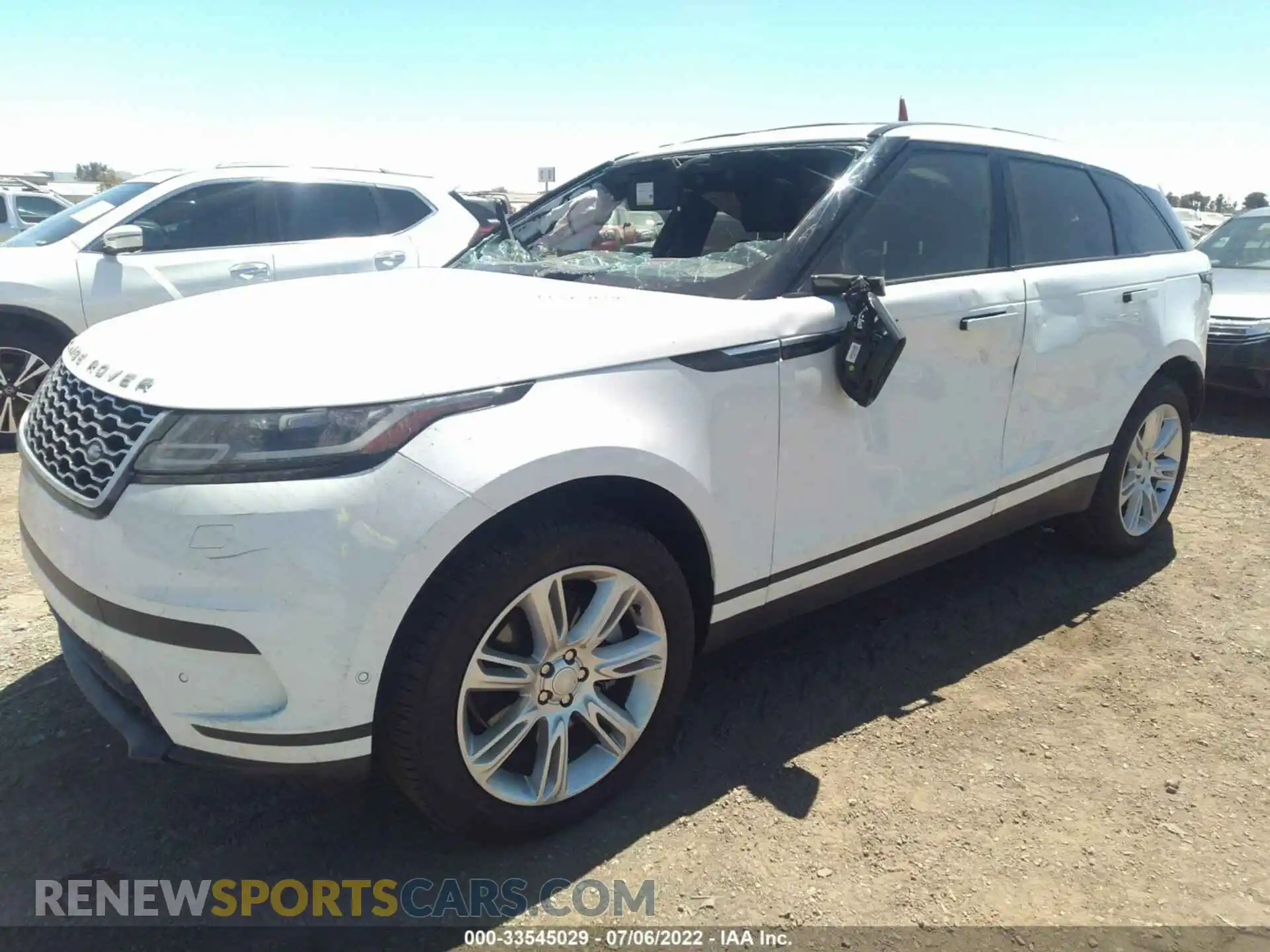 2 Photograph of a damaged car SALYJ2EX7MA317512 LAND ROVER RANGE ROVER VELAR 2021