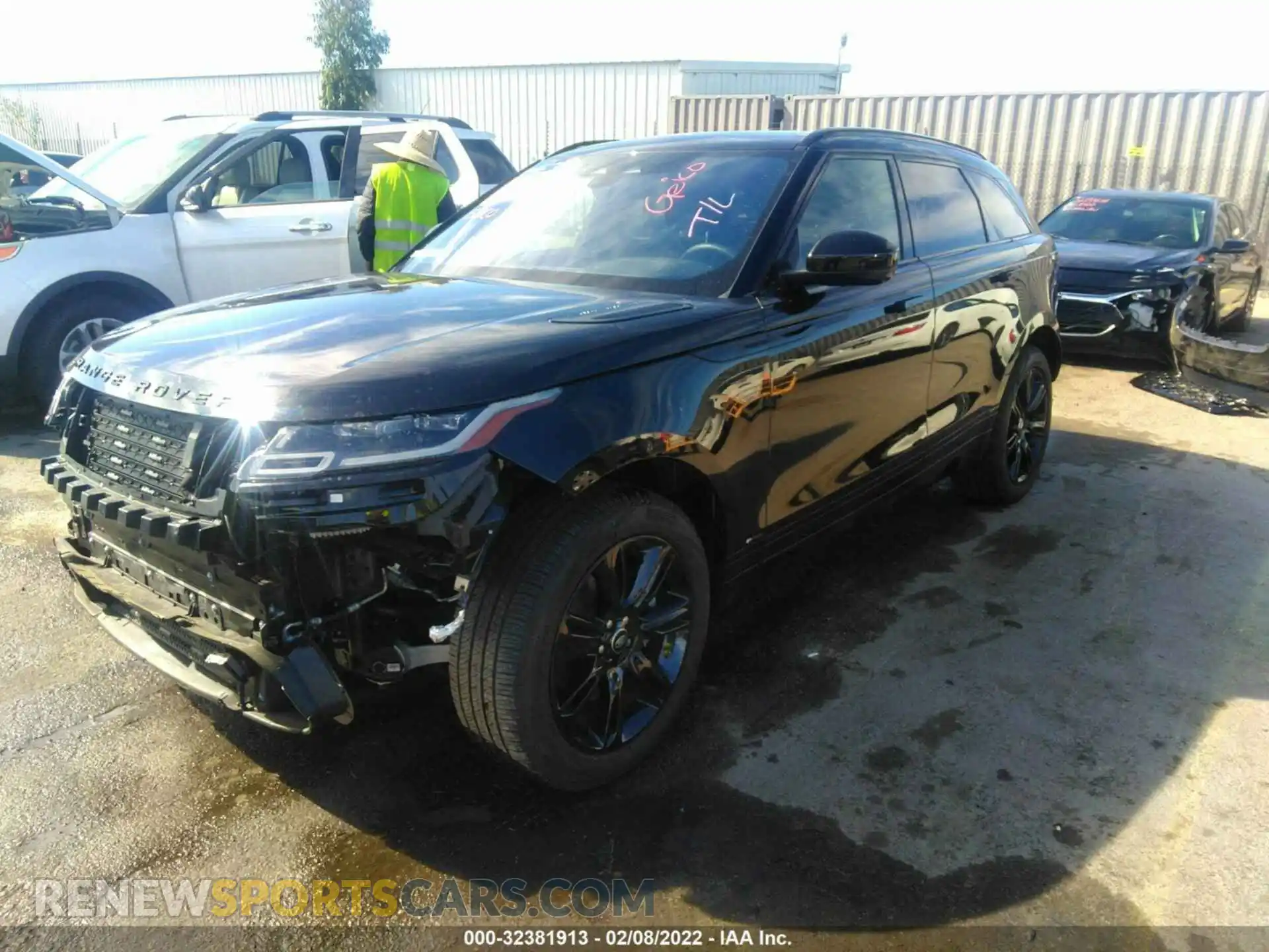 2 Photograph of a damaged car SALYT2EX7MA315432 LAND ROVER RANGE ROVER VELAR 2021
