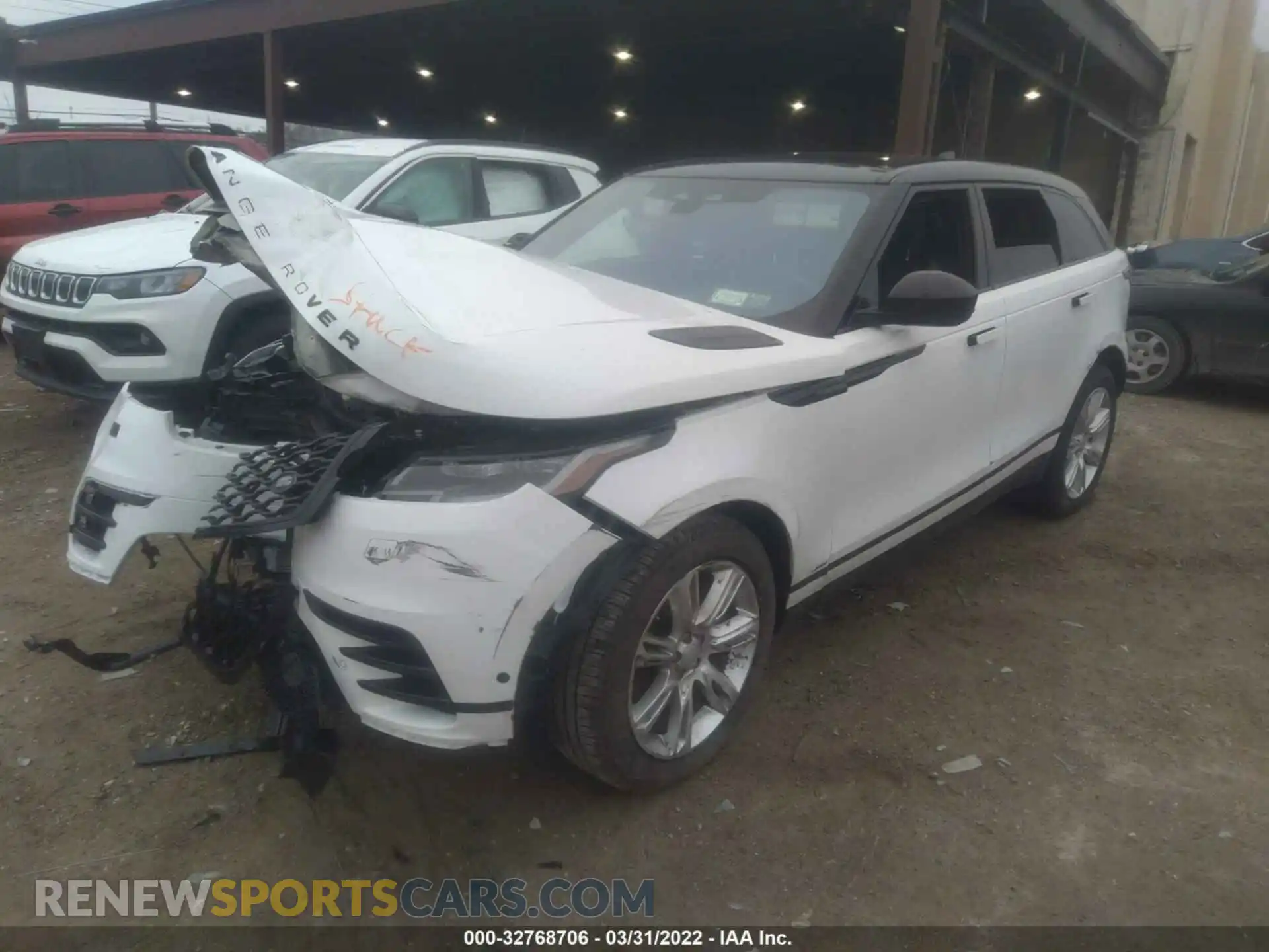 2 Фотография поврежденного автомобиля SALYT2EX9MA307574 LAND ROVER RANGE ROVER VELAR 2021