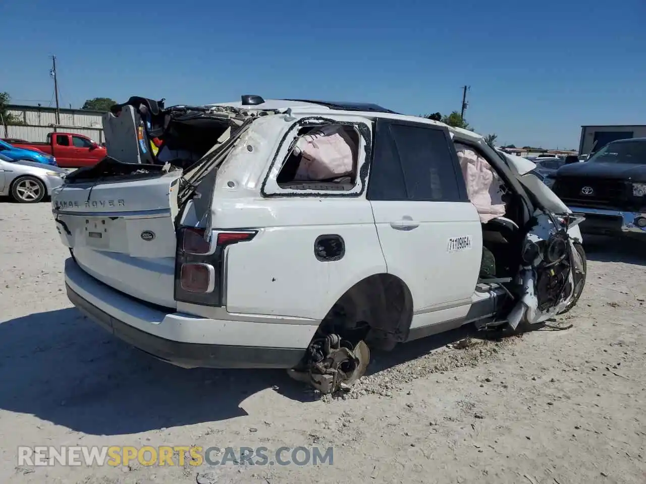 3 Фотография поврежденного автомобиля SALGS2SE2MA452666 LAND ROVER RANGEROVER 2021