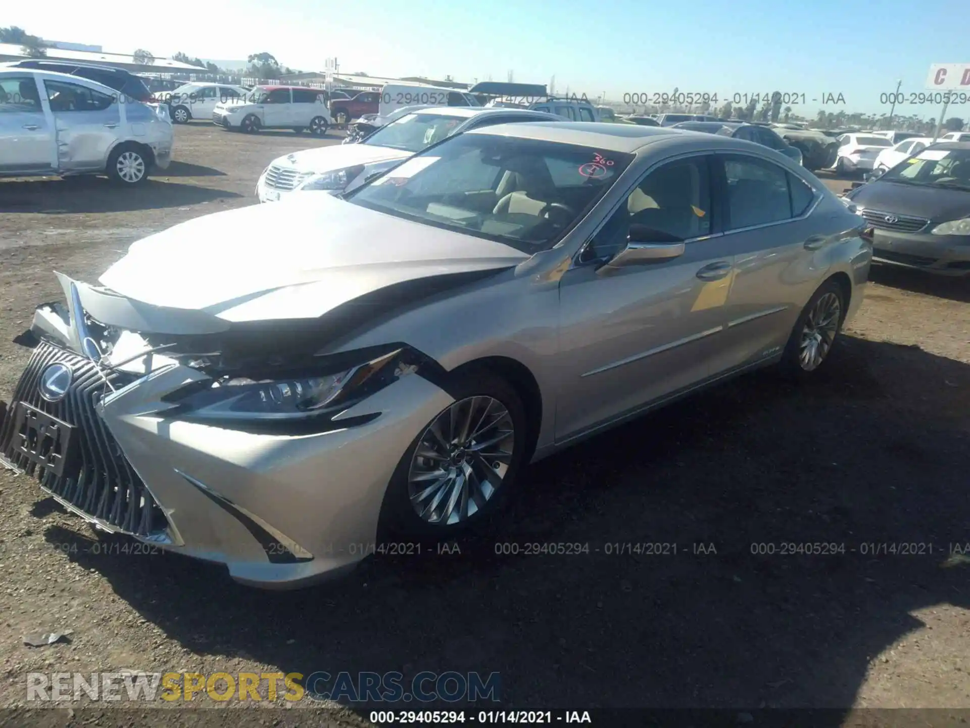 2 Photograph of a damaged car 58AB21B19KU003686 LEXUS ES 2019