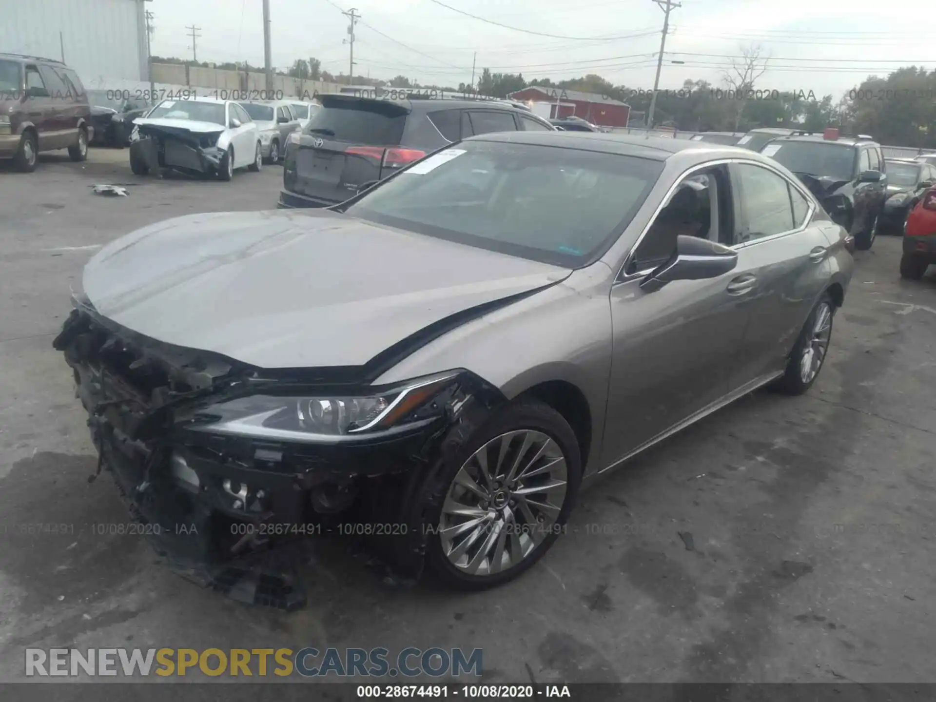 2 Photograph of a damaged car 58ABZ1B16KU031957 LEXUS ES 2019