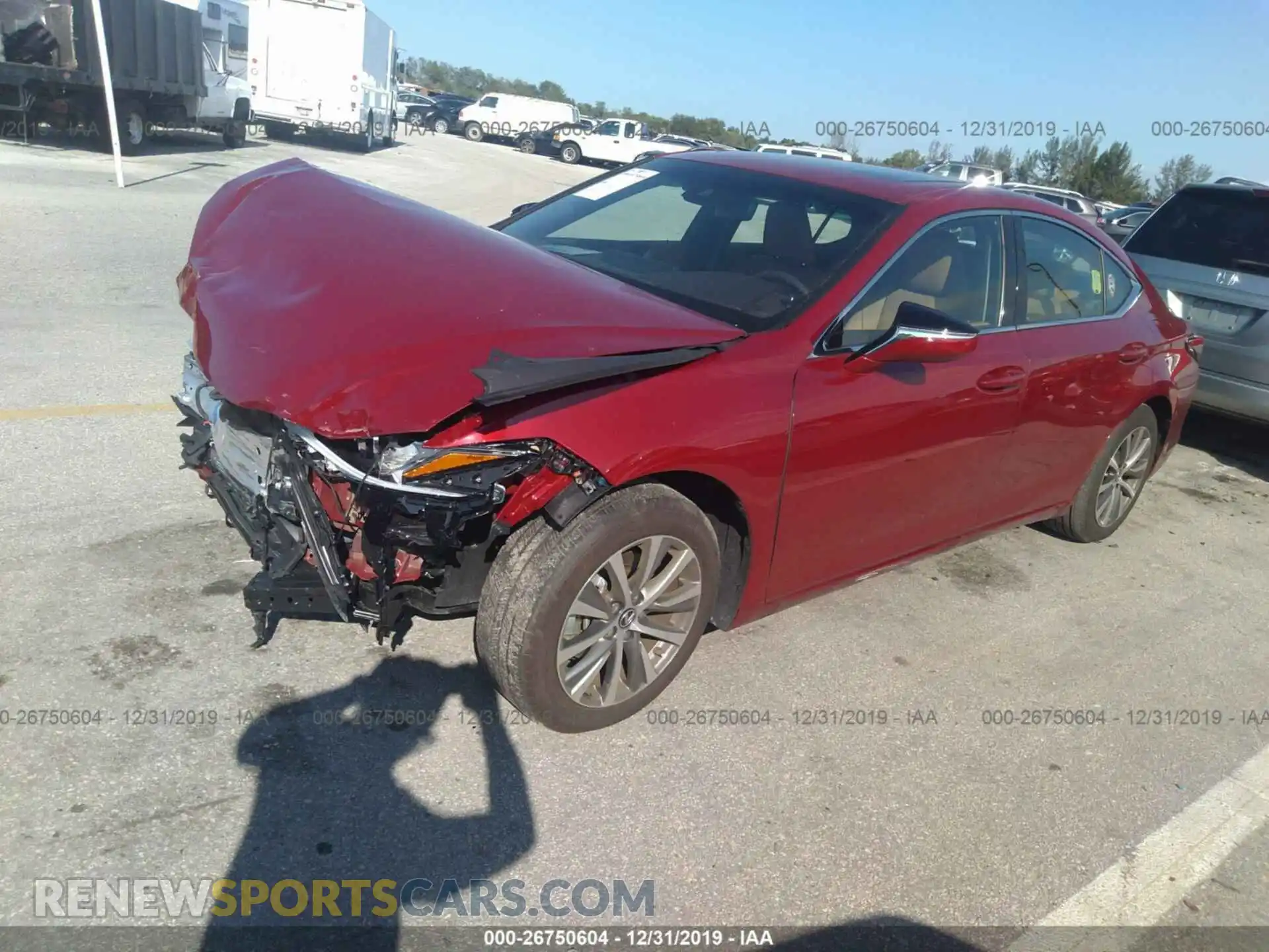 2 Photograph of a damaged car 58ABZ1B16KU036737 LEXUS ES 2019