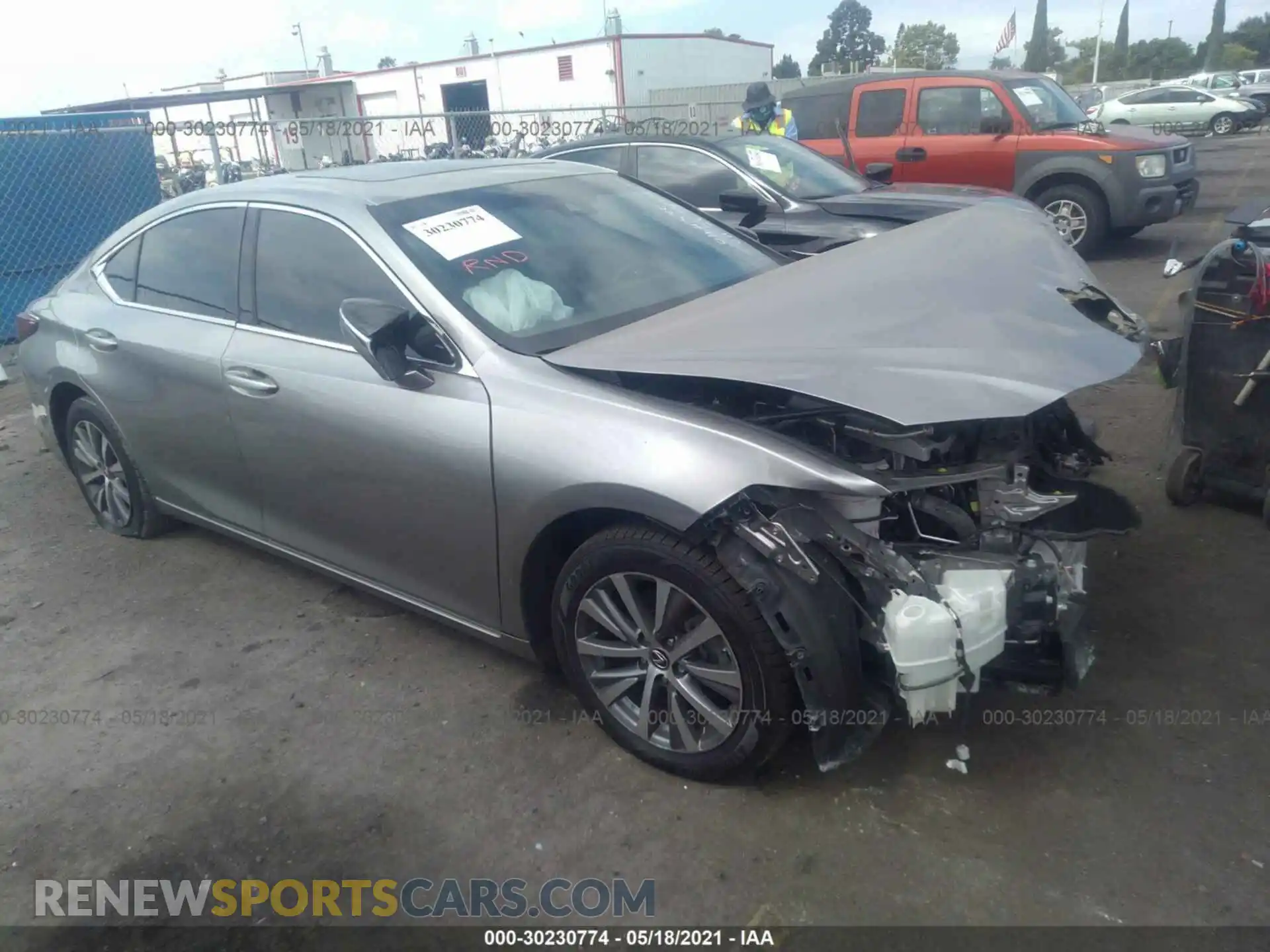 1 Photograph of a damaged car 58ABZ1B19KU044380 LEXUS ES 2019