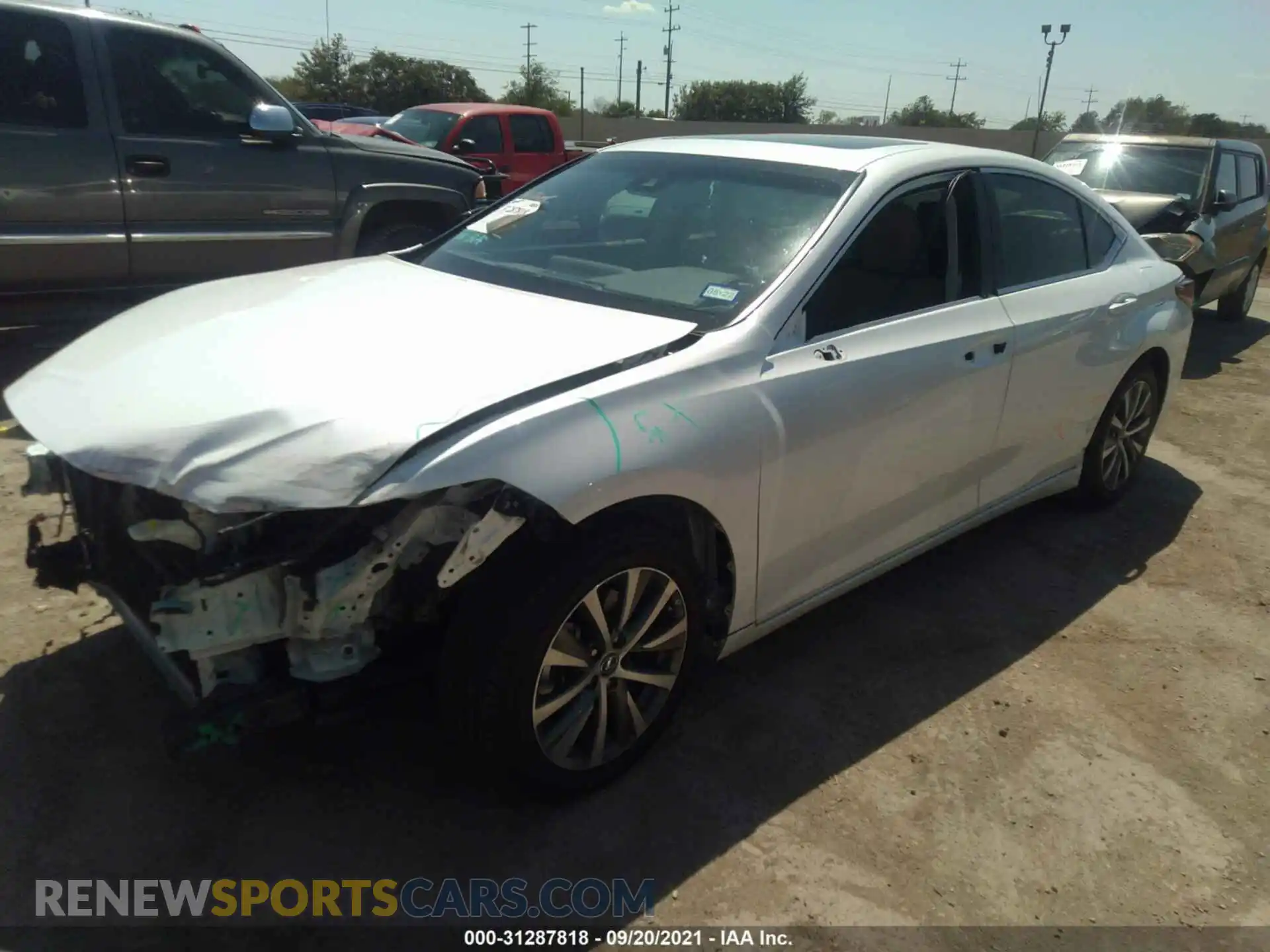 2 Photograph of a damaged car 58ABZ1B1XKU034991 LEXUS ES 2019