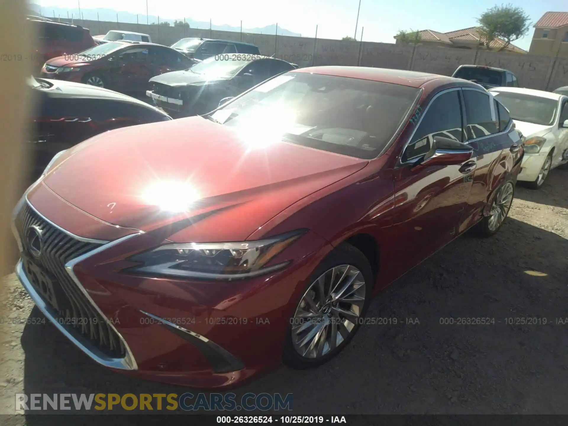 2 Photograph of a damaged car JTHB21B15K2037811 LEXUS ES 2019