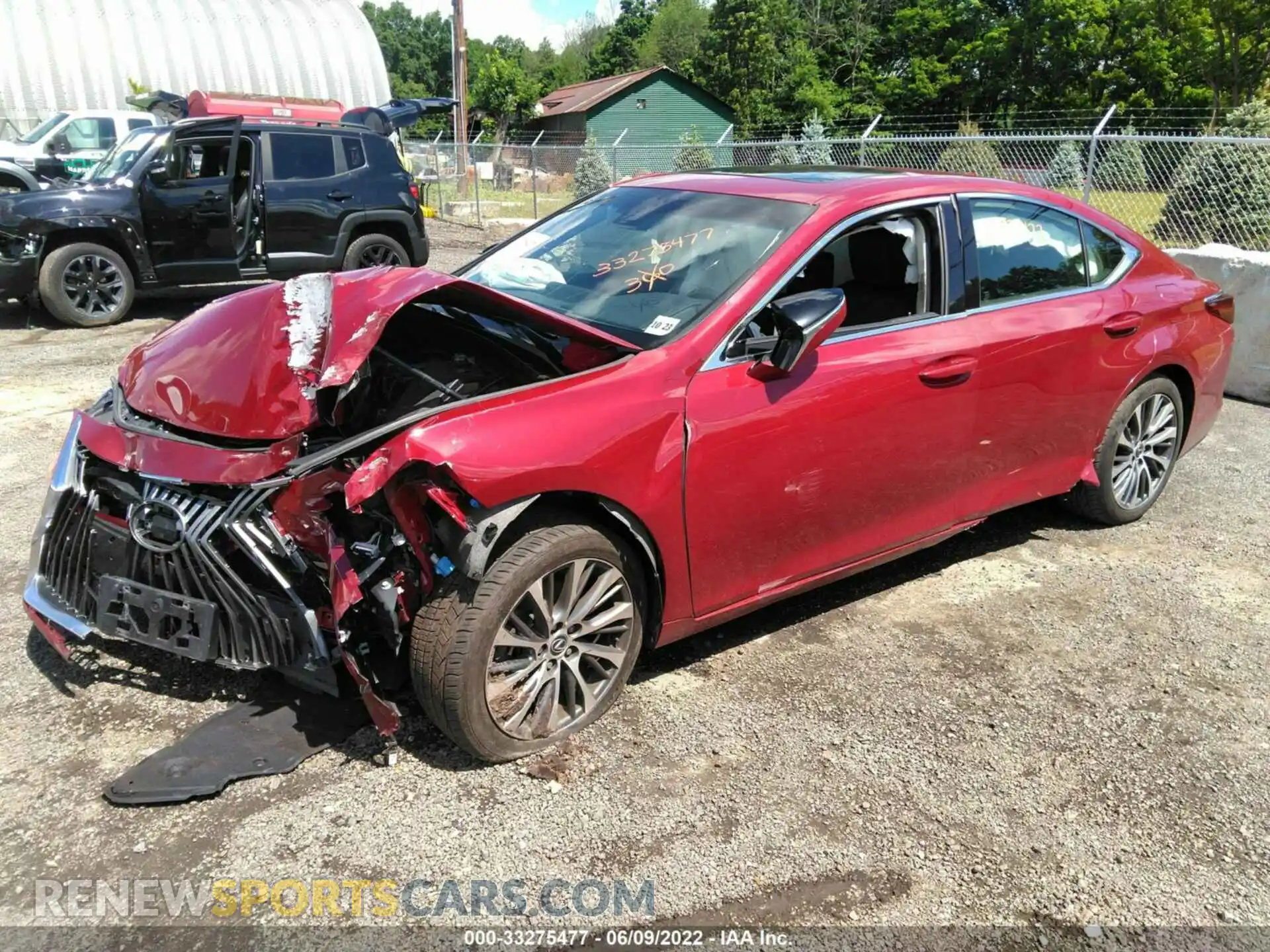 2 fotografías del automóvil dañado JTHBZ1B10K2001925 LEXUS ES 2019