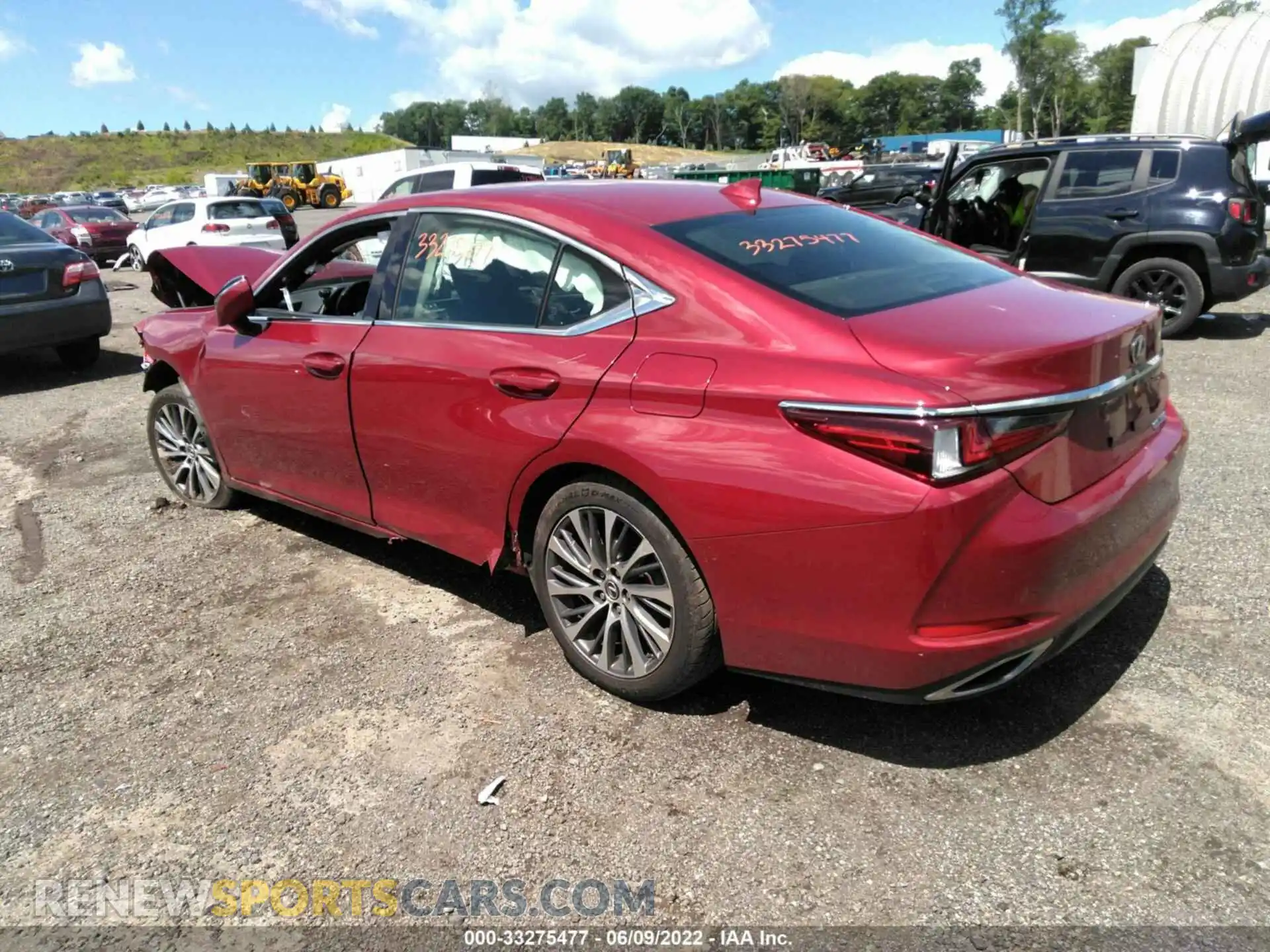 3 fotografías del automóvil dañado JTHBZ1B10K2001925 LEXUS ES 2019