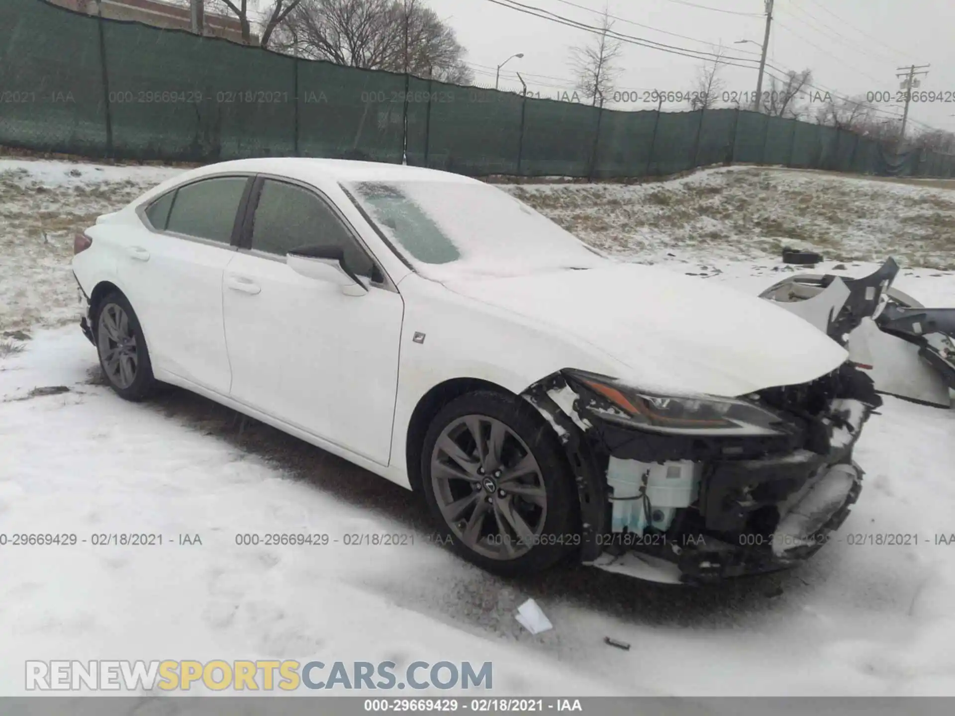 1 Photograph of a damaged car JTHBZ1B11K2003134 LEXUS ES 2019