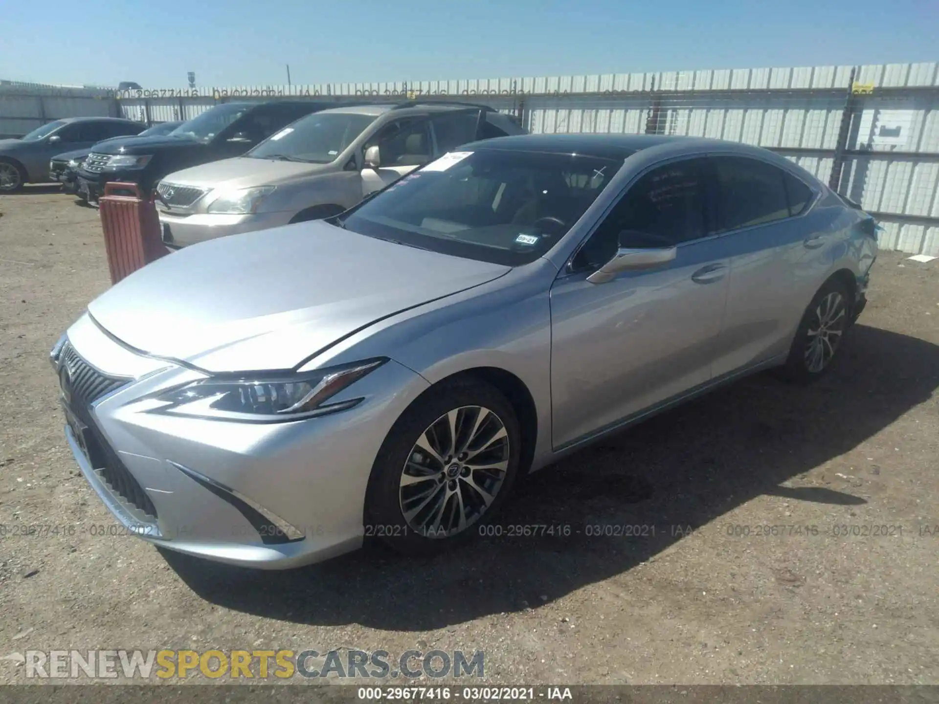 2 Photograph of a damaged car JTHBZ1B18K2001736 LEXUS ES 2019