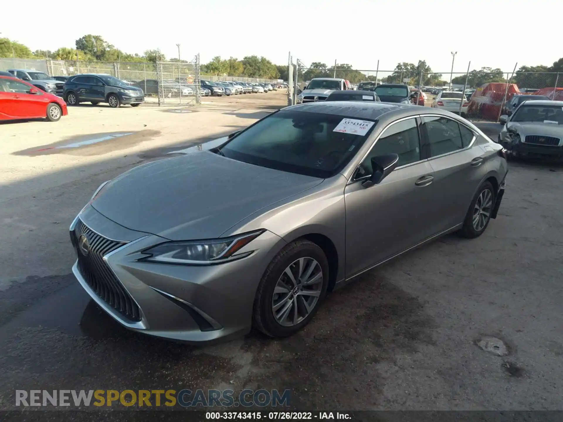 2 Photograph of a damaged car 58ADZ1B17LU077680 LEXUS ES 2020