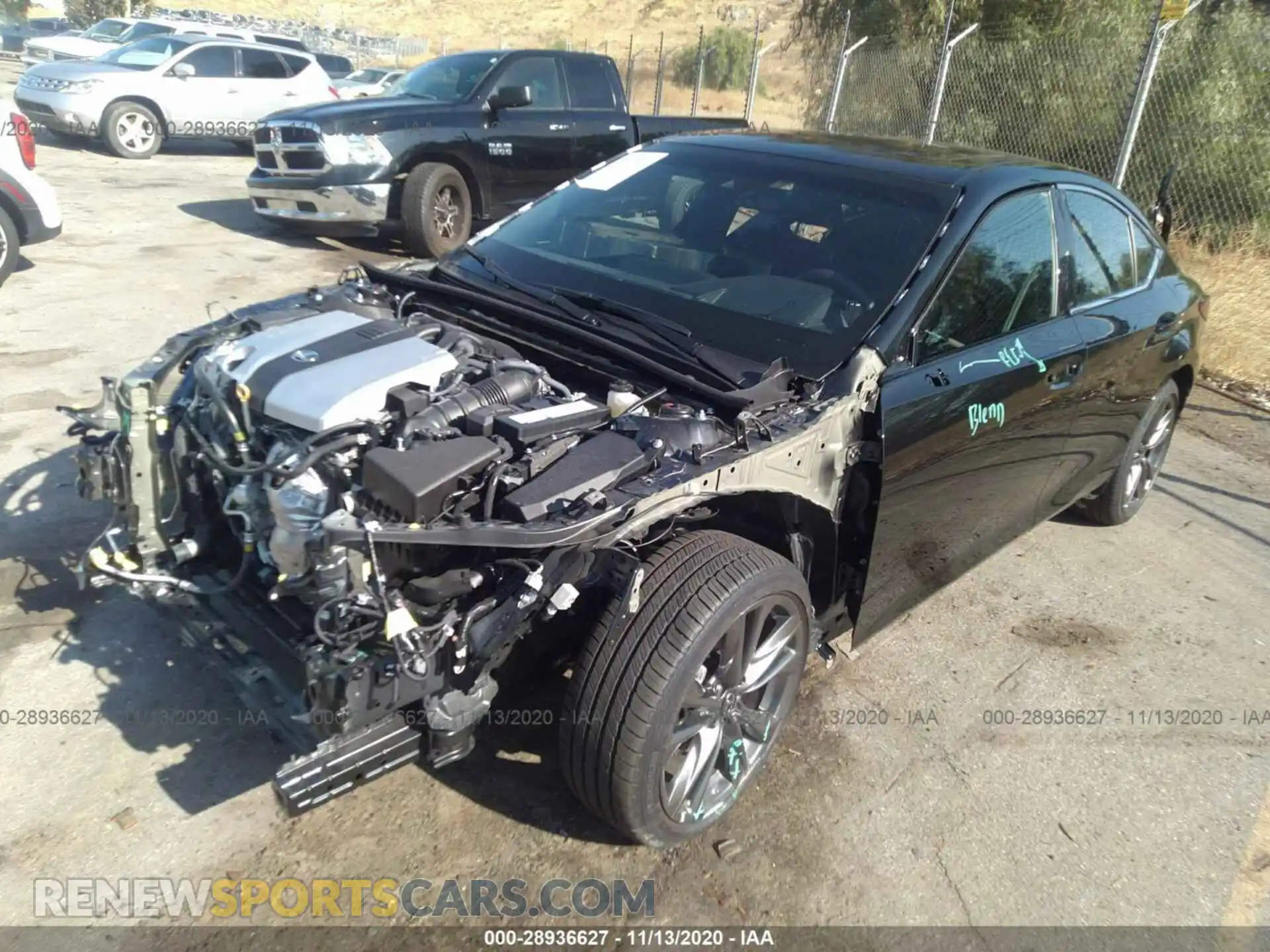 2 Photograph of a damaged car 58AGZ1B19LU080996 LEXUS ES 2020