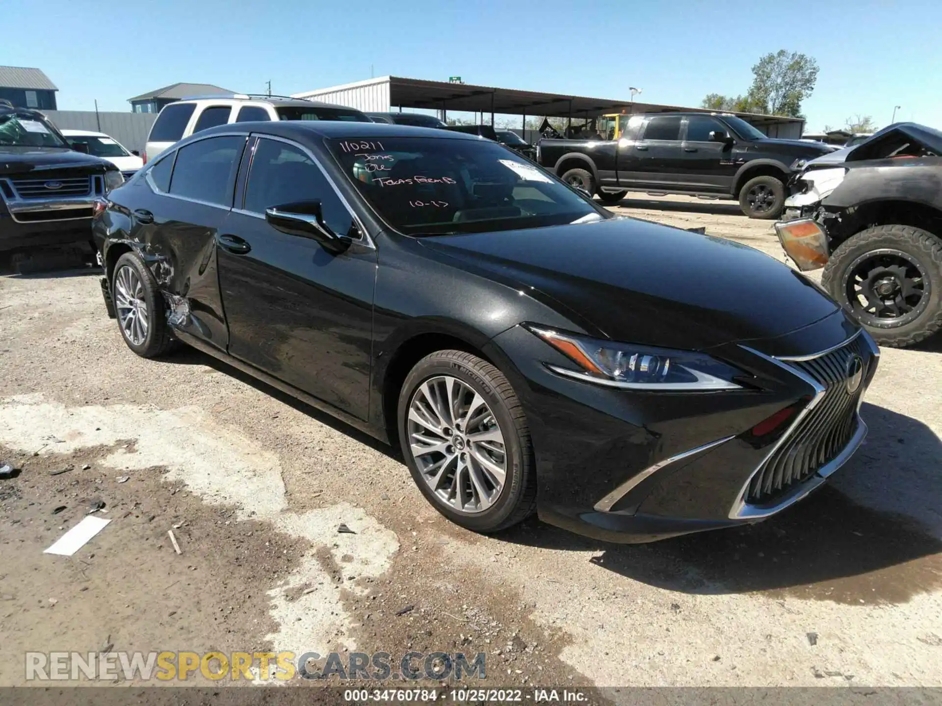 1 Photograph of a damaged car 58ADZ1B17MU098353 LEXUS ES 2021