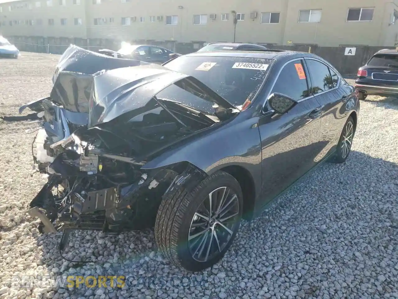 2 fotografías del automóvil dañado 58ADZ1B12NU114220 LEXUS ES 2022