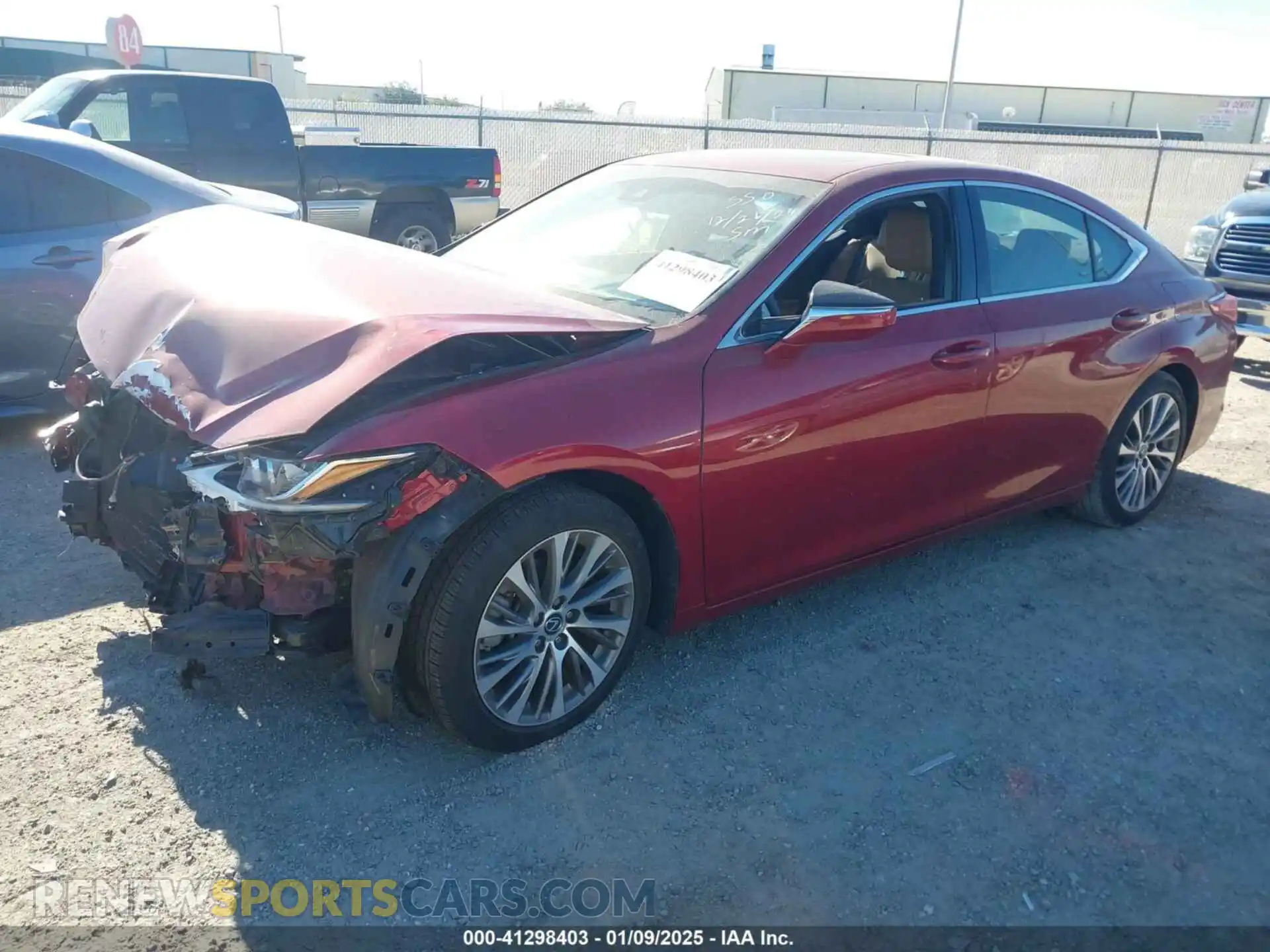 2 fotografías del automóvil dañado 58ADZ1B13LU071276 LEXUS ES 350 2020
