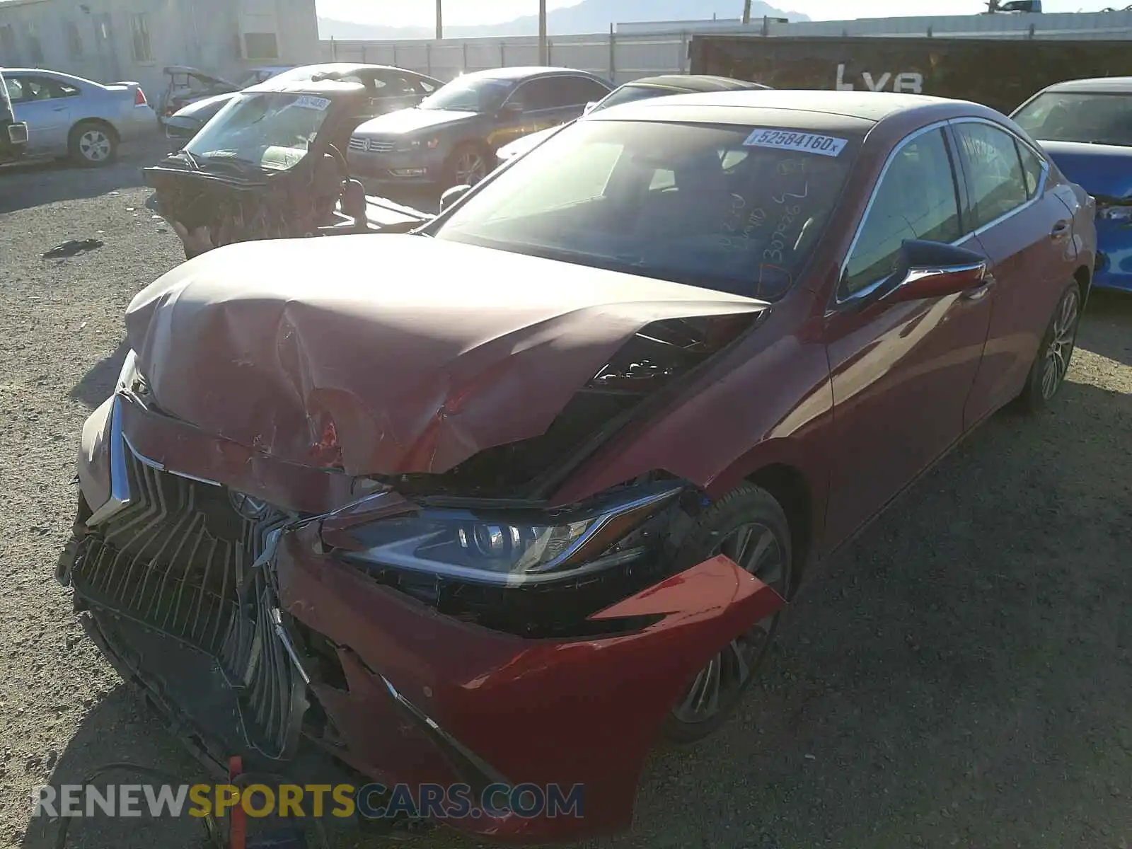 2 Photograph of a damaged car JTHBZ1B14K2002155 LEXUS ES350 2019
