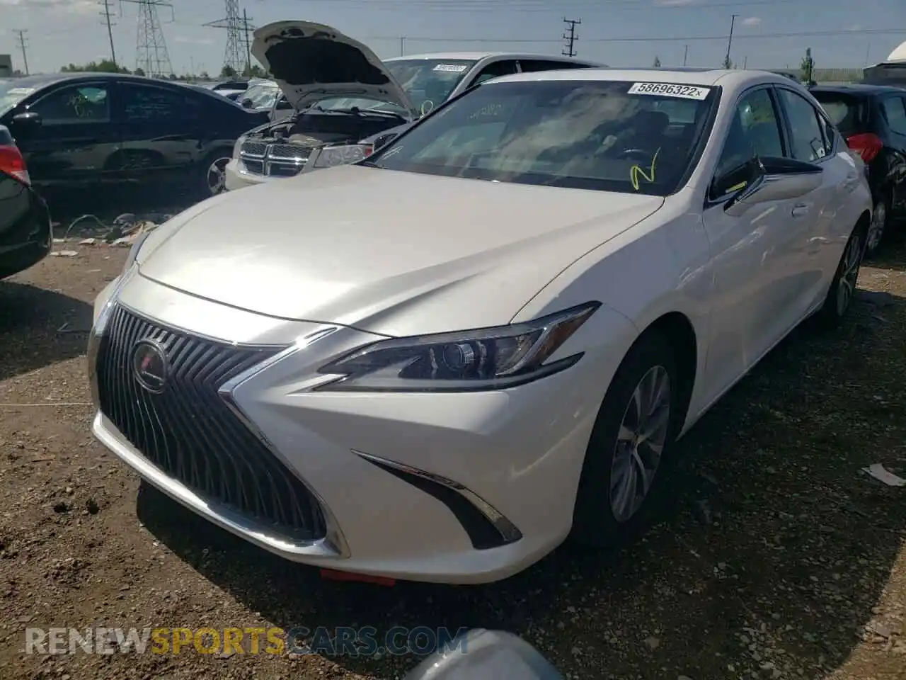 2 Photograph of a damaged car 58ACZ1B11LU062751 LEXUS ES350 2020