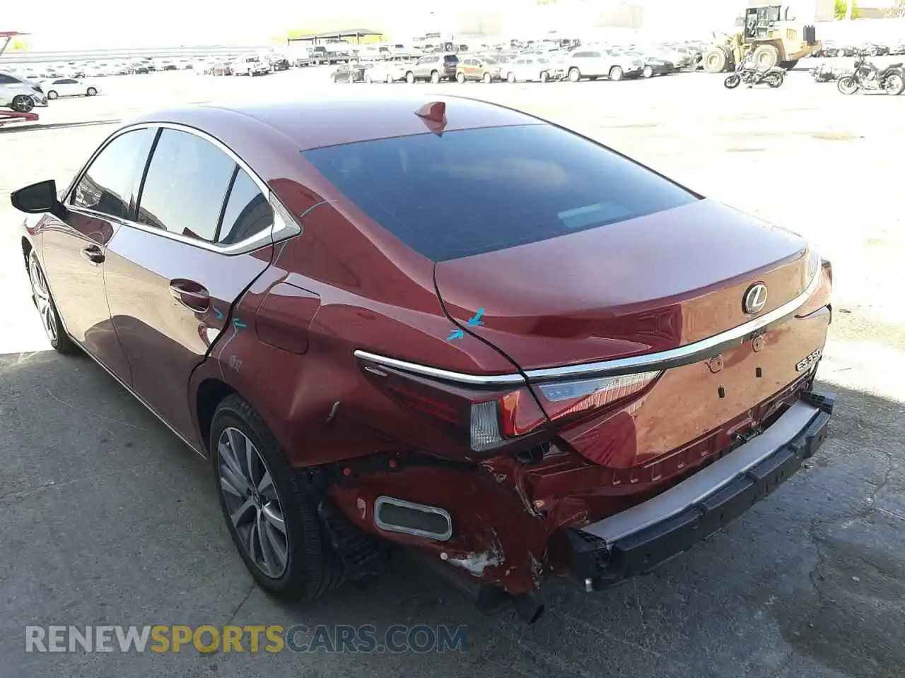 3 Photograph of a damaged car 58ACZ1B14LU062369 LEXUS ES350 2020