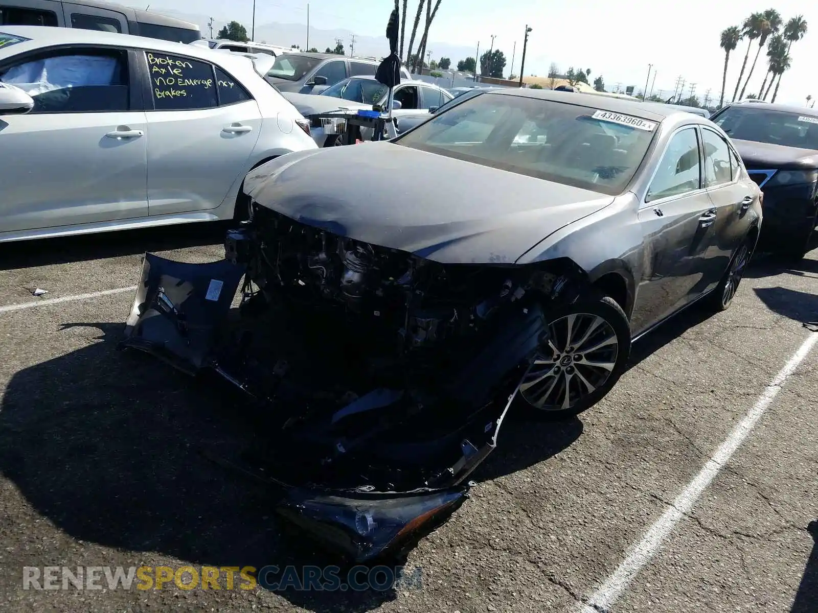 2 Photograph of a damaged car 58ADZ1B1XLU065748 LEXUS ES350 2020