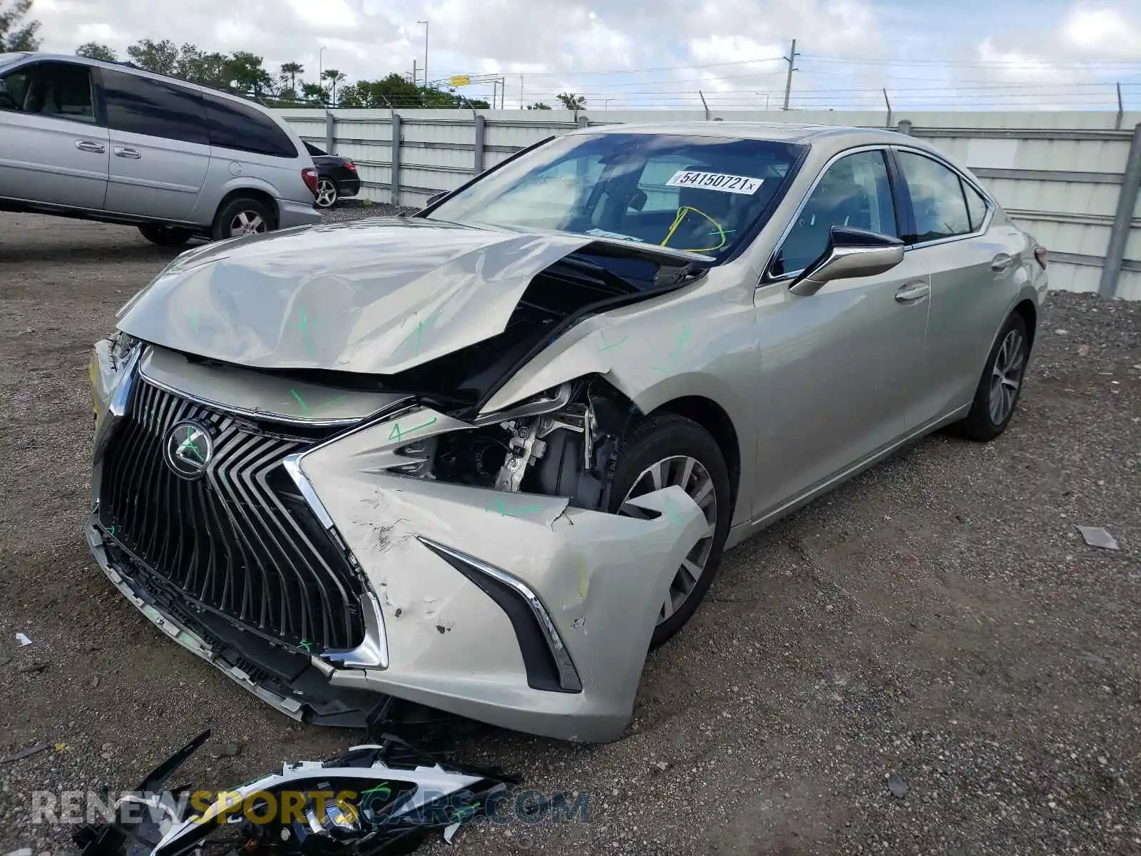 2 Photograph of a damaged car 58ACZ1B12MU101333 LEXUS ES350 2021