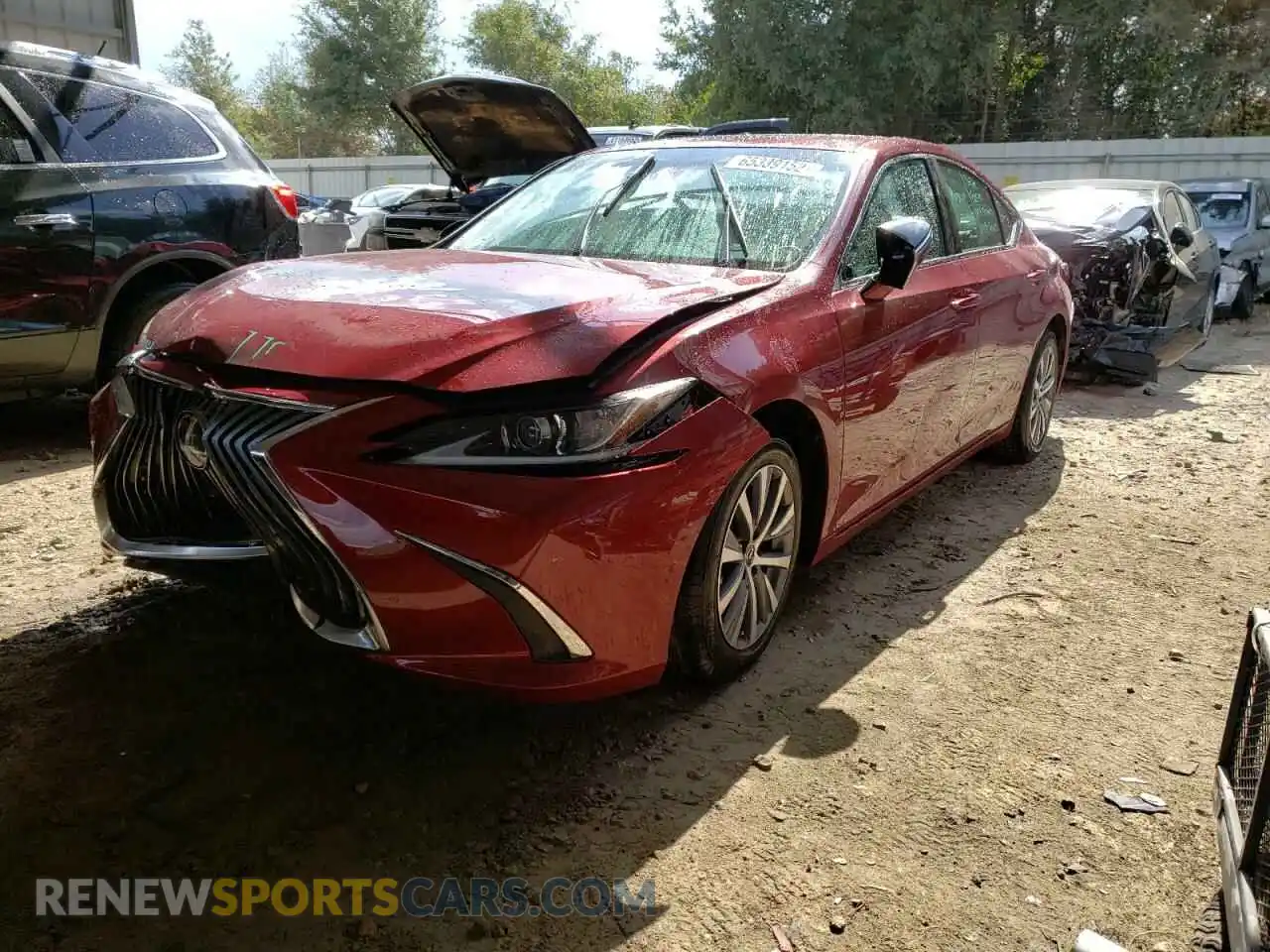 2 fotografías del automóvil dañado 58ADZ1B14MU110135 LEXUS ES350 2021
