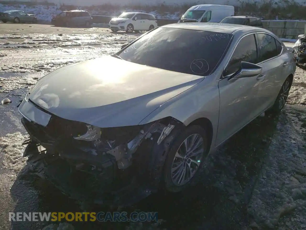 2 fotografías del automóvil dañado 58ADZ1B15MU091742 LEXUS ES350 2021