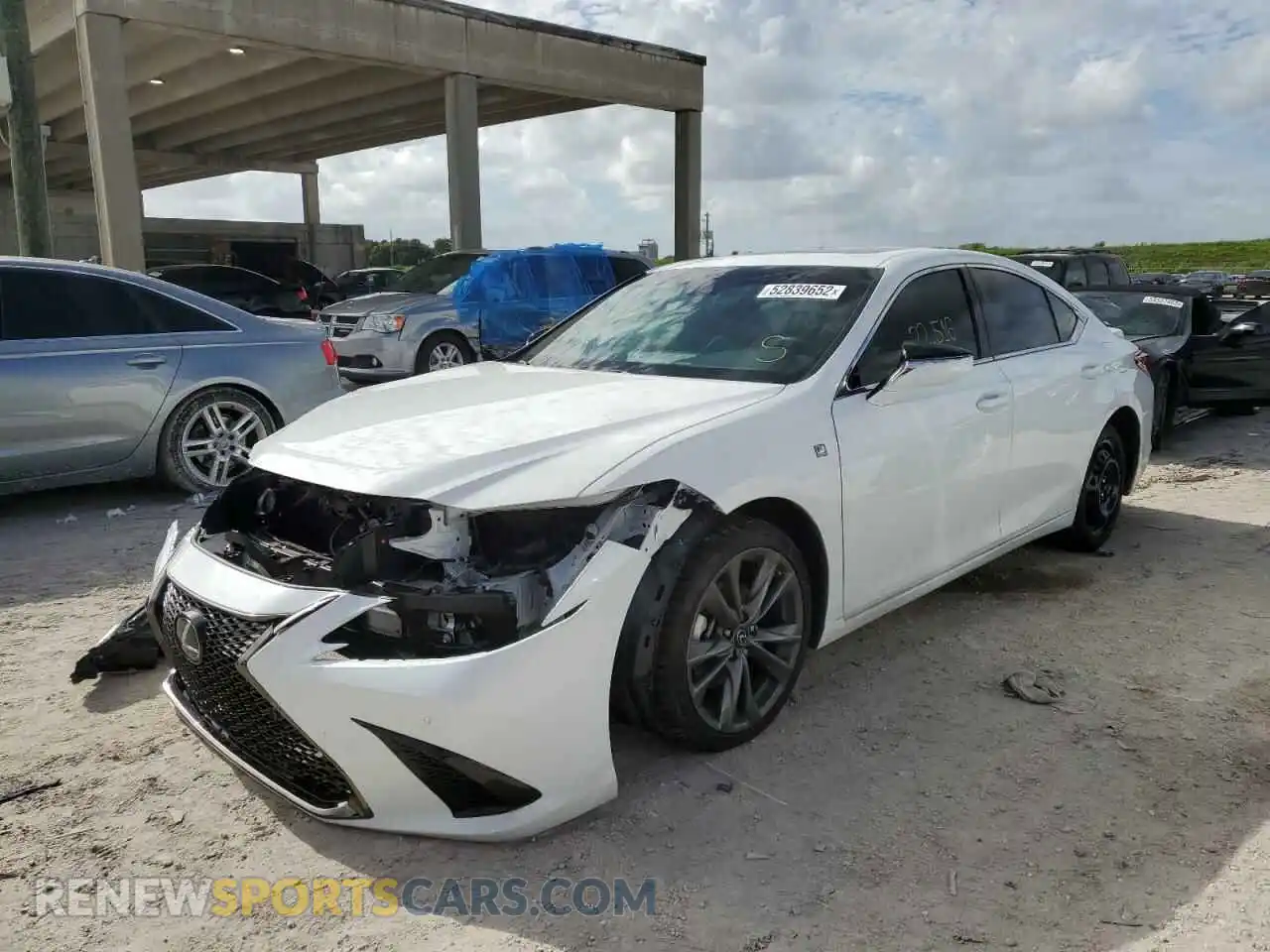 2 Photograph of a damaged car 58AGZ1B14MU108687 LEXUS ES350 2021
